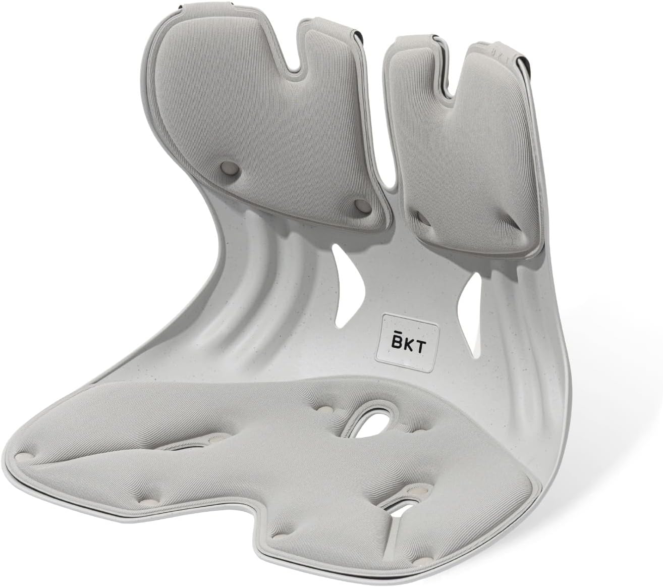 BKT Lumbar Support Seat Cushions Ergonomic Office Chair for Students Office Workers Nursing Mothers Long Sitting Outdoor Fishing Floor Chair (L-Grey)