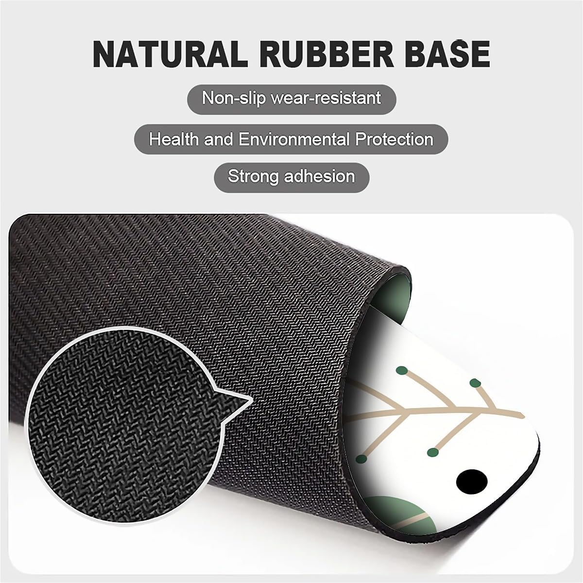 Square Mouse Pad Tropical Plants, Personalized Premium-Textured Custom Mouse Mat Design, Washable Mousepad Cloth, Non-Slip Rubber Base Computer Mouse Pads for Wireless Mouse