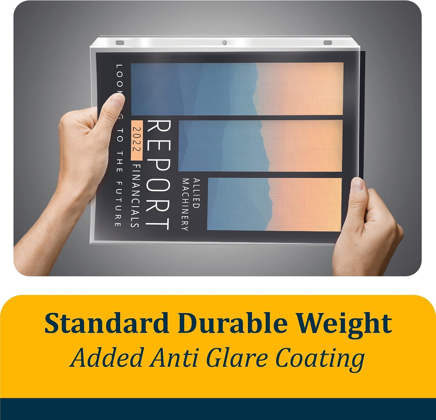 GOLD SEAL 200 Count Diamond Clear Sheet Protectors, Added Anti Glare Coating, Standard Durable Weight, 8.5 x 11, Topload, 200 Boxed Sheet Protectors