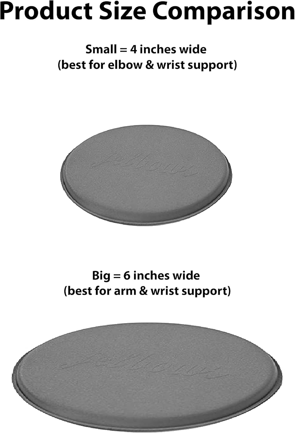 Jelbows Ergonomic Fabric Wrist Rest Set for Arms & Elbows, Comfort for Office & Gaming, Wrist and Typing Pain Relief, Support for Easy Typing, Lightweight & Comfortable (Small Graphite, 2 Pack)