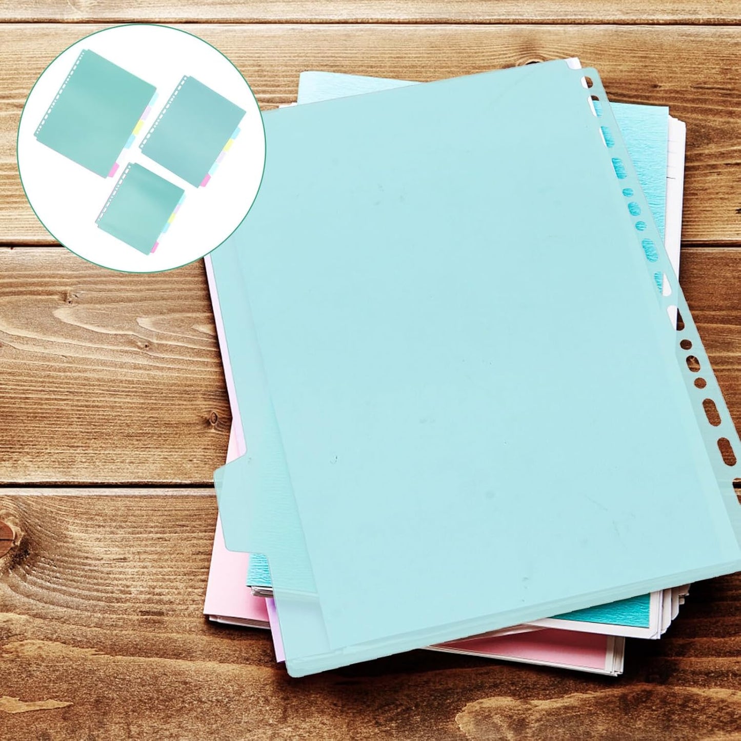 3 Sets Ring Binder Dividers with Detachable Tabs PP Material Paper Binder Tabs for Office and Student Organizing Alphabetical and Aesthetic Index Cards for Notebooks and Documents