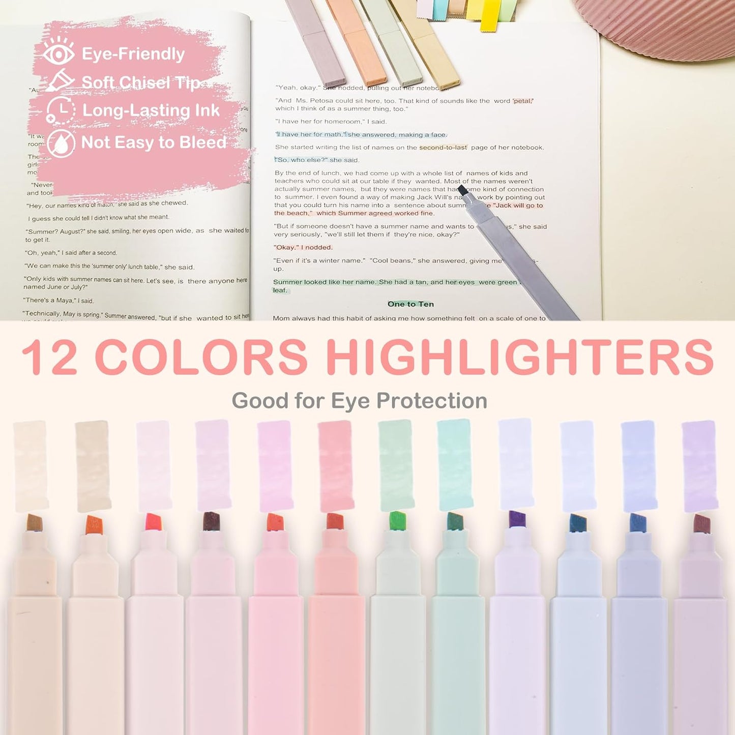 Aesthetic School Supplies with Pencil Pouch - 57 Pcs Cute College Essentials Set, Big Capacity Pen Case, Eraser Holder, Pastel Highlighters, Bible Study Journaling Stationary Kit for Girls Teens