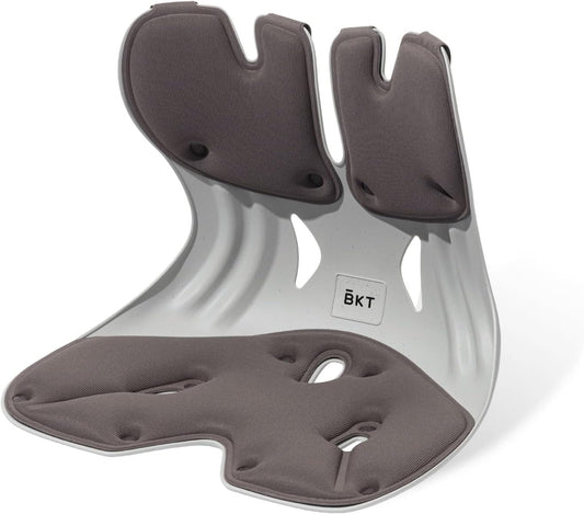 BKT Lumbar Support Seat Cushions Ergonomic Office Chair for Students Office Workers Nursing Mothers Long Sitting Outdoor Fishing Floor Chair (L-Mocha)