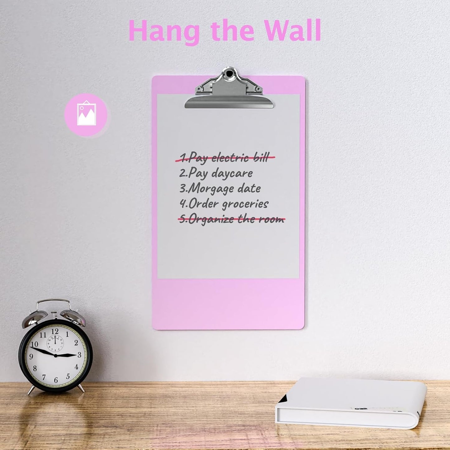 Legal Size Clipboard, Pink Plastic 8.5 x 14 Clip Board for Lawers, Heavy Duty Butterfly Clip, 9 x 15 in, Office & School Supply(Pack of 10)