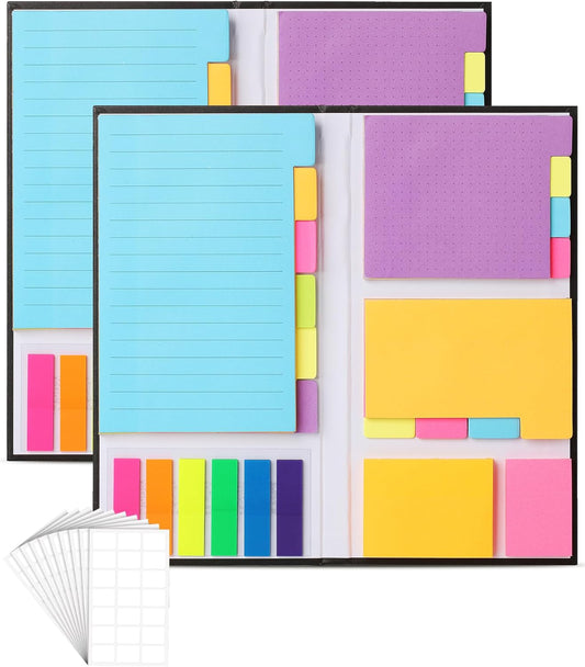 Mr. Pen- Sticky Note Set, 2 Sets, 820 pcs, Vibrant Colors, Sticky Notes Tabs, Divider Sticky Notes, Office Supplies