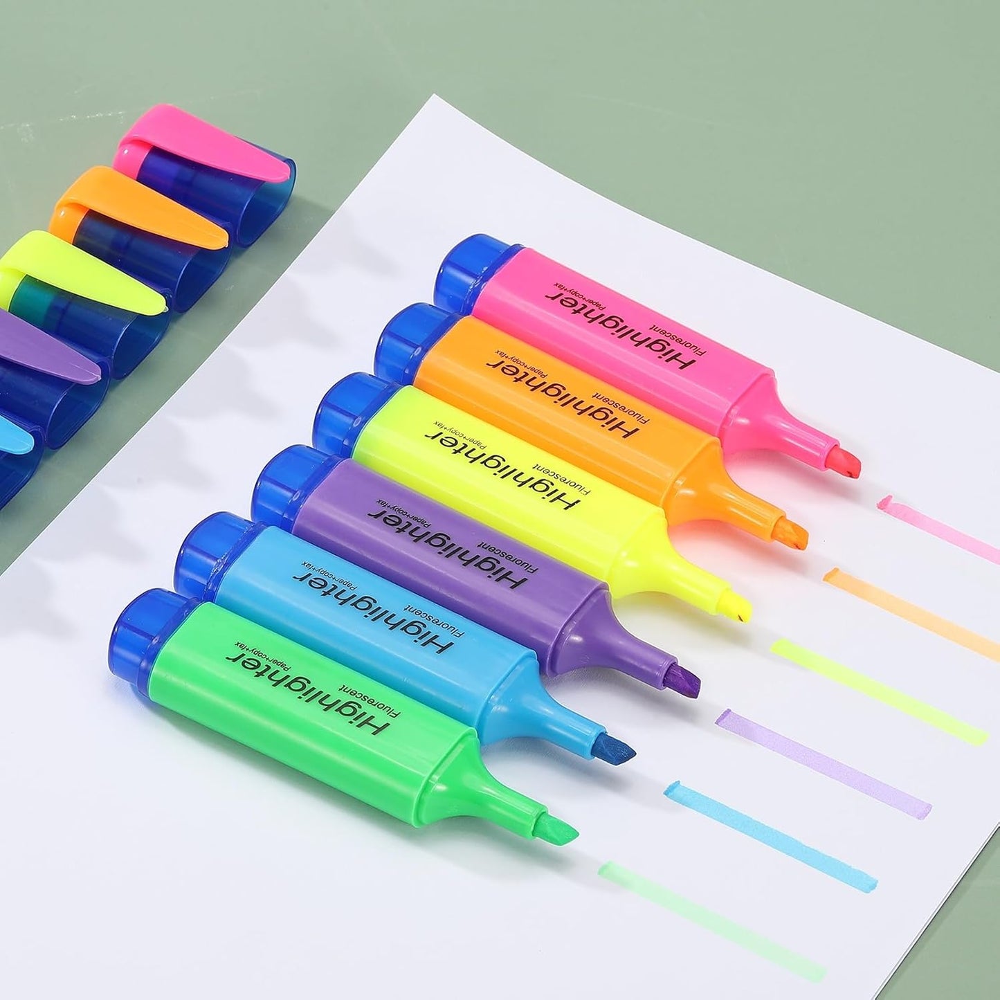 PATIKIL Cute Highlighters, 6 Pack no Bleeding High Lighters Colored Marker Pens Large Capacity Big Bulk Pastel for Office Supplies Books Journal Studying DIY Home, Light Blue