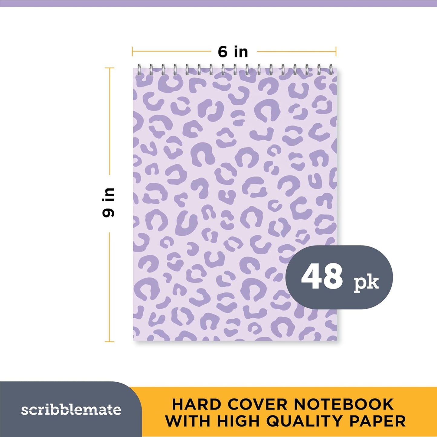 Steno Pads Spiral 6x9 Assorted Colors Notebooks for Work, 80 Sheets Top Spiral Notepad Stenographer Steno Books (48 Pack, Soft Colors)