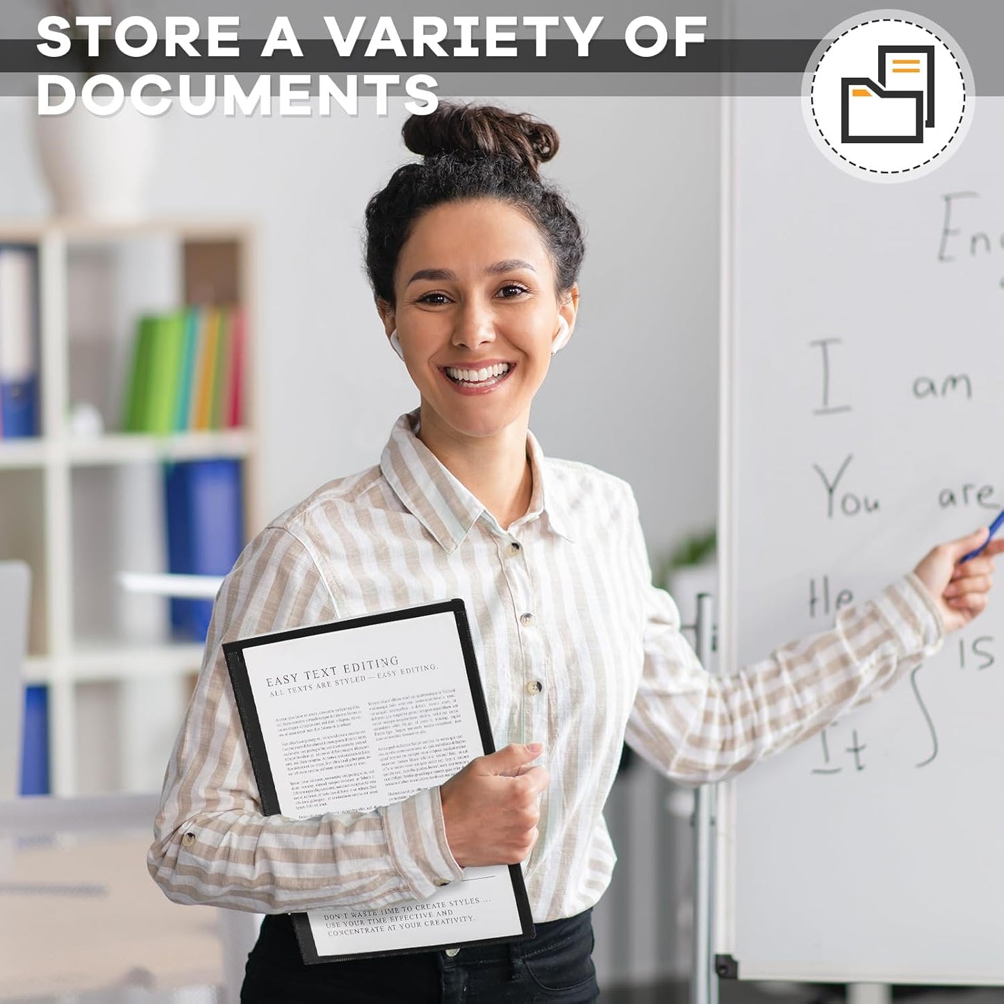 Henoyso 24 Pcs Folders with Pocket School to Home Folder Heavy Duty 2 Pocket Homework Folders with Clear Front Pockets for School Students Parent Teacher Communication (Black)