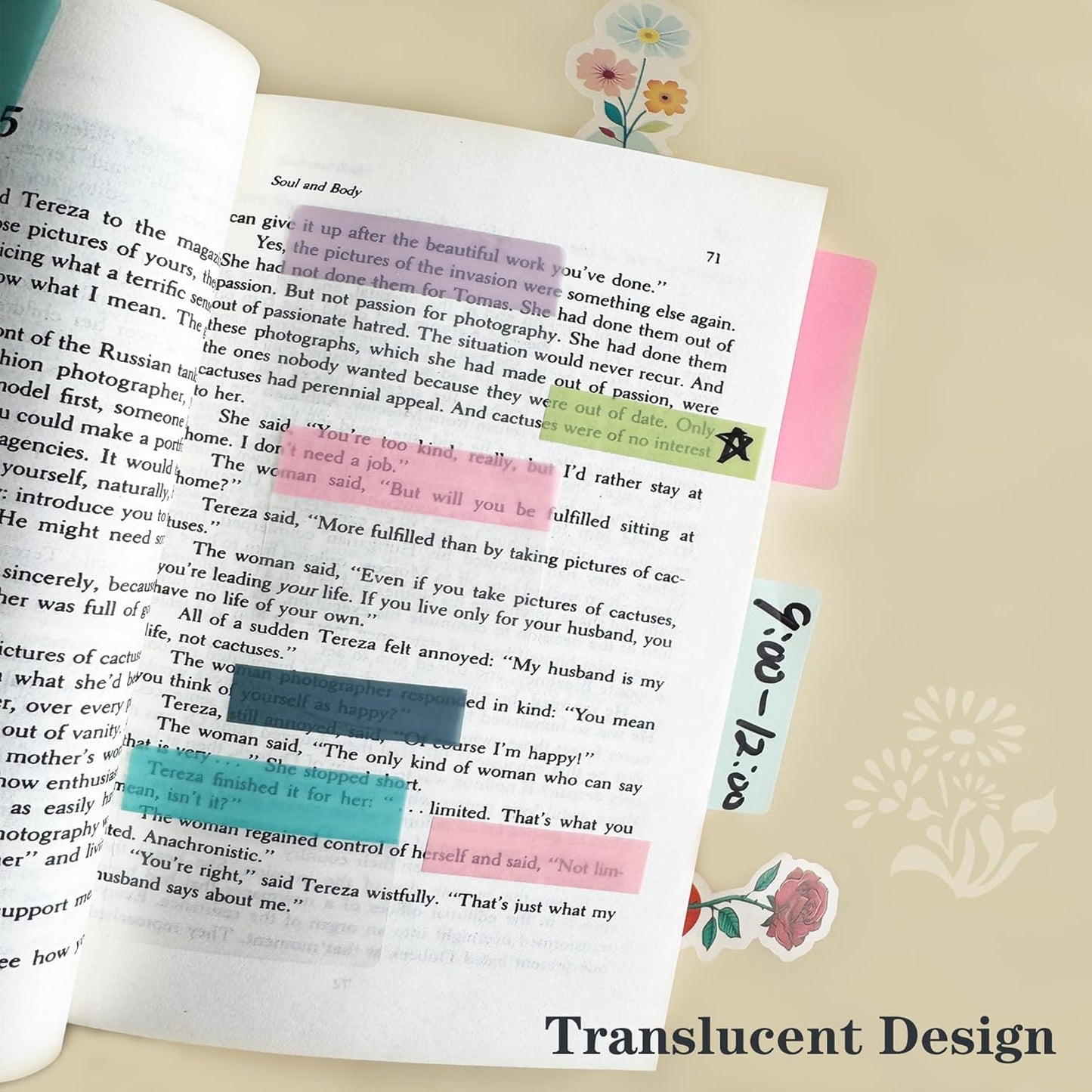 ELII 900 PCS Book Tabs 2 Inch Sticky Index Tabs, Colored Page Markers Repositionable Tags Reading Tabs Self Adhesive Tape Flags for Books, Binders, Notebook and File Folders