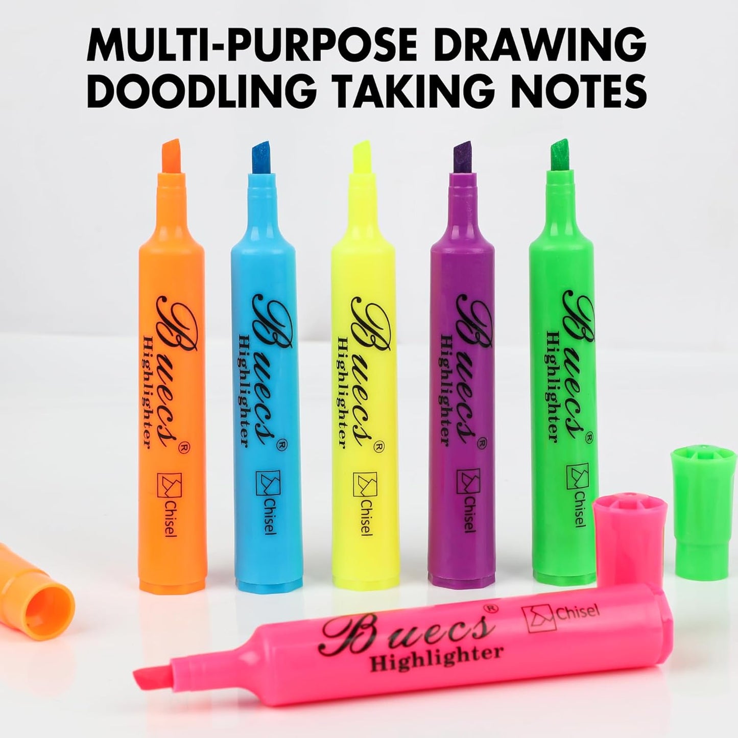 Highlighters Bulk Pack, 96 Count, Assorted Colors, Chisel Tip, suitable for Adults Highlighting Planner Notes, Office School Supplies