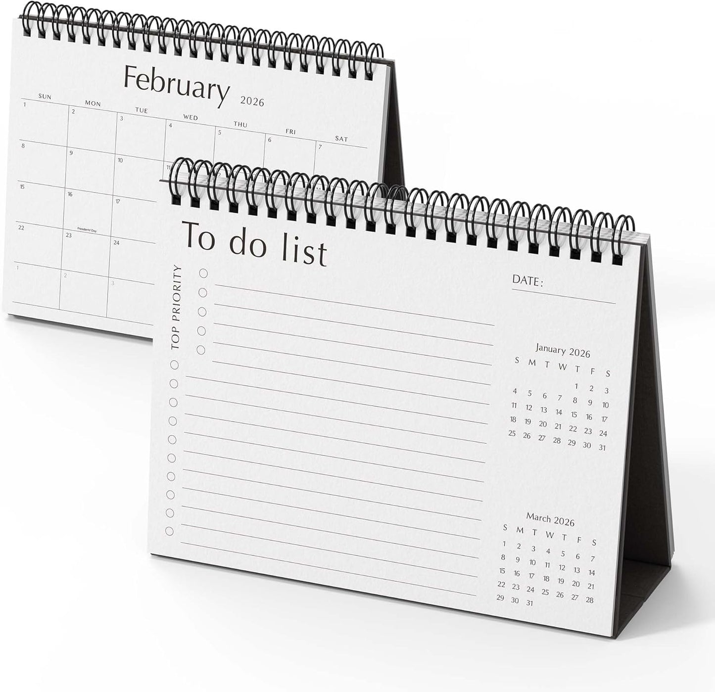 Desk Calendar 2026, Nekmit Standing Flip Desktop Calendar Covers 18 Months Runs from January 2026 to June 2027, Flip Small Desk Calendars with Stickers and Flower Design 8x6"