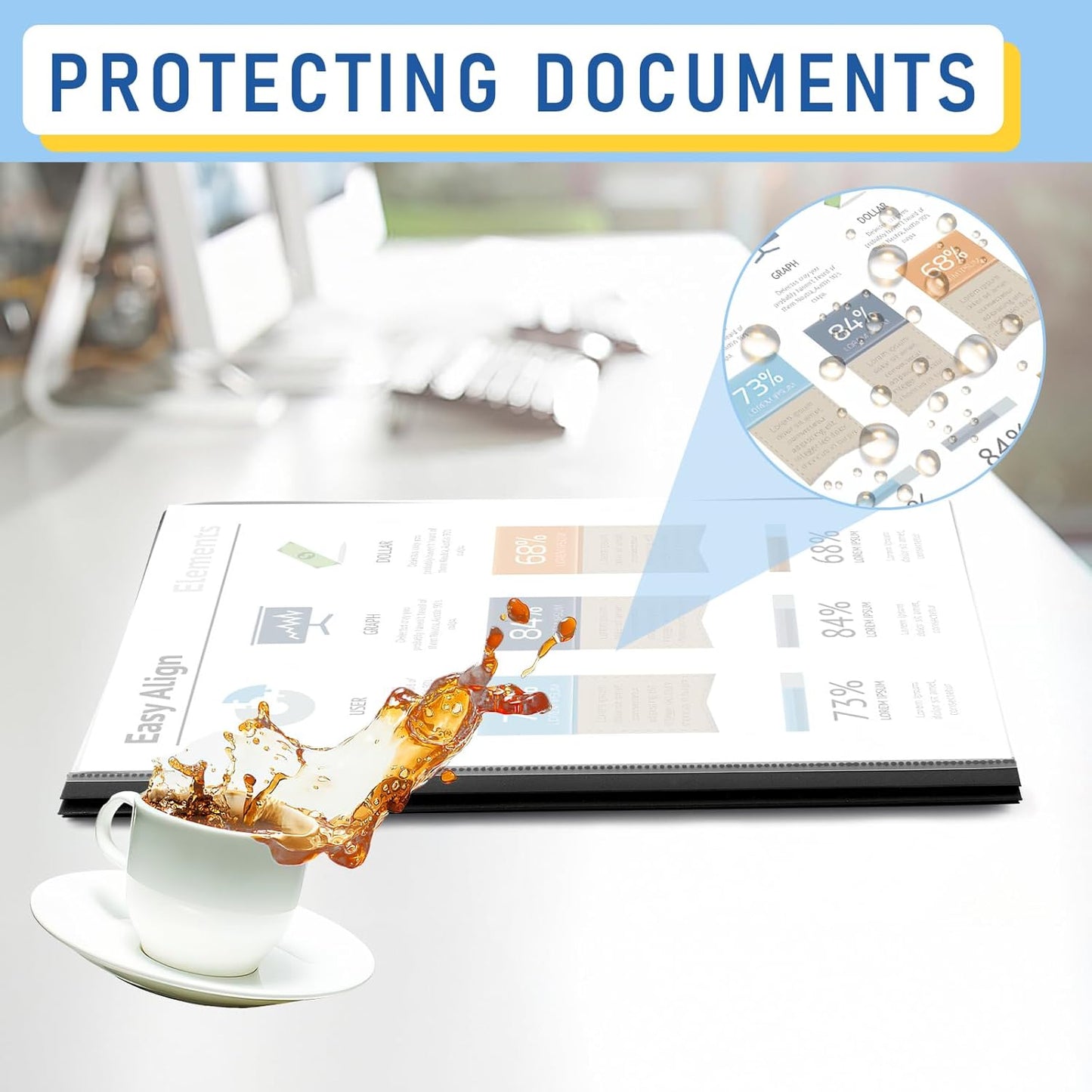 30 Pack Report Covers, COIDEA Report Covers with 3-Prong Fasteners, Presentation Folders for A4 and Letter Size Paper, Clear Front Report Covers Binder Bulk for School Business, 100 Sheet Capacity