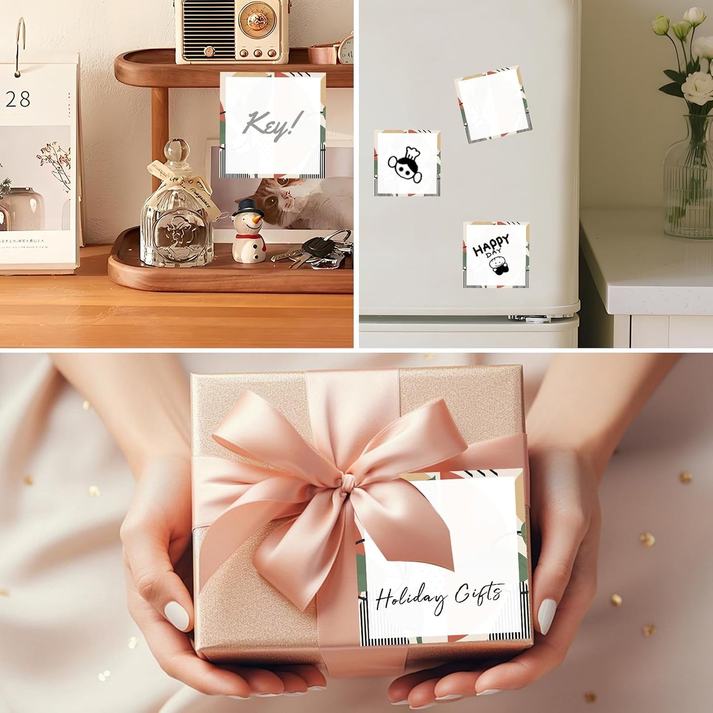 Sticky Notes 3x3 Inches, 2 Pads, Easy Post Cute Self-Stick Notes, Colorful Self Stick Notes Pads for Home Office Notebooks Accessories, Strong Adhesive Note Pad Abstract Tropical Plants