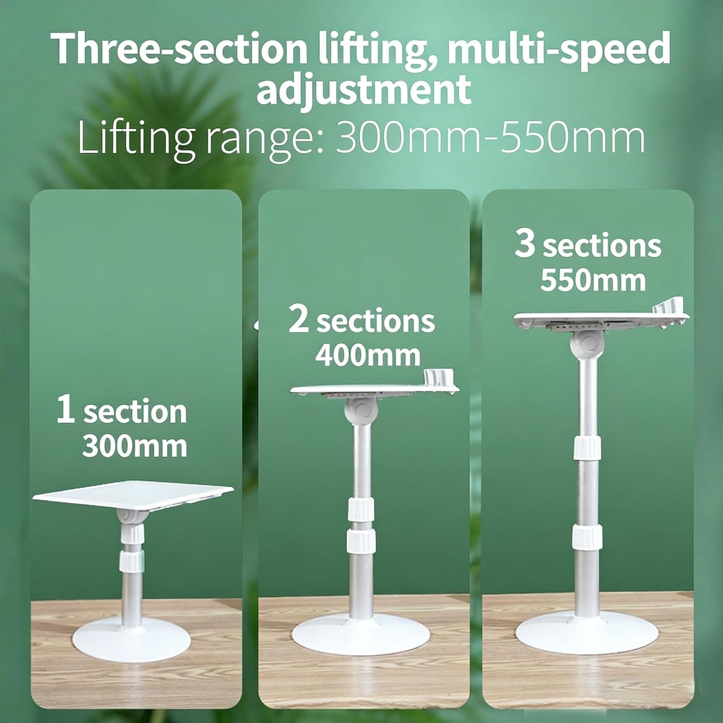 Book Stand for Reading Hands Free Height Adjustable,Laptop Stand for Desk,Ergonomic Cookbook Stand Recipe Book Holder with Elastic Page Clips for Magazines, Tablets