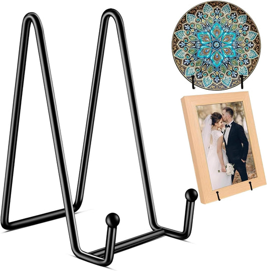 3Pack 6" Plate Stands for Display,Metal Plate Holders Display Stands Can Be Used for Picture Stand,Book Stands for Display,Plate Display Stands,Easel,Photo Frame Stands,Plaque Stands,Desktop Stand