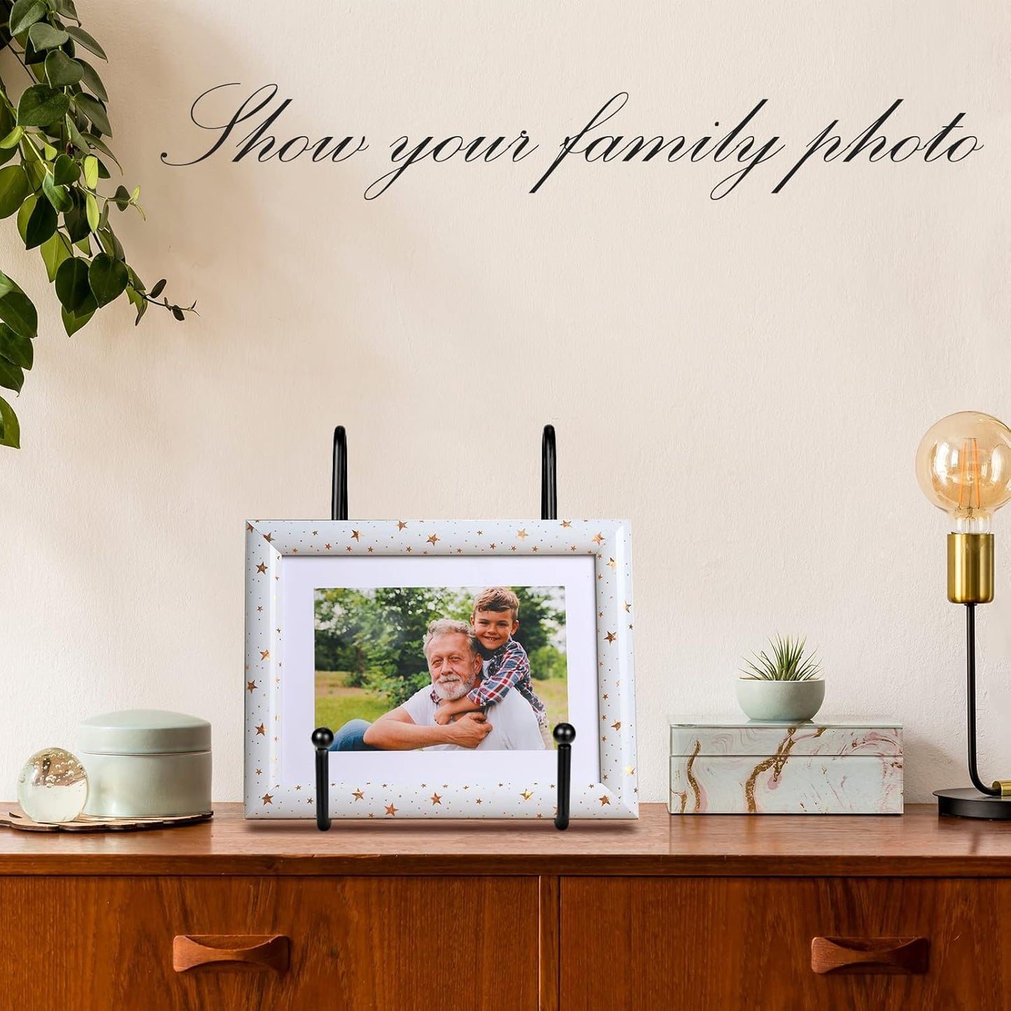 Mixweer 12 Pcs Book Stands for Display Metal Picture Frame Stand Book Plate Picture Holder Easels Photo Holder for Decorative Display(4.3 Inch, 6 Inch,Black)