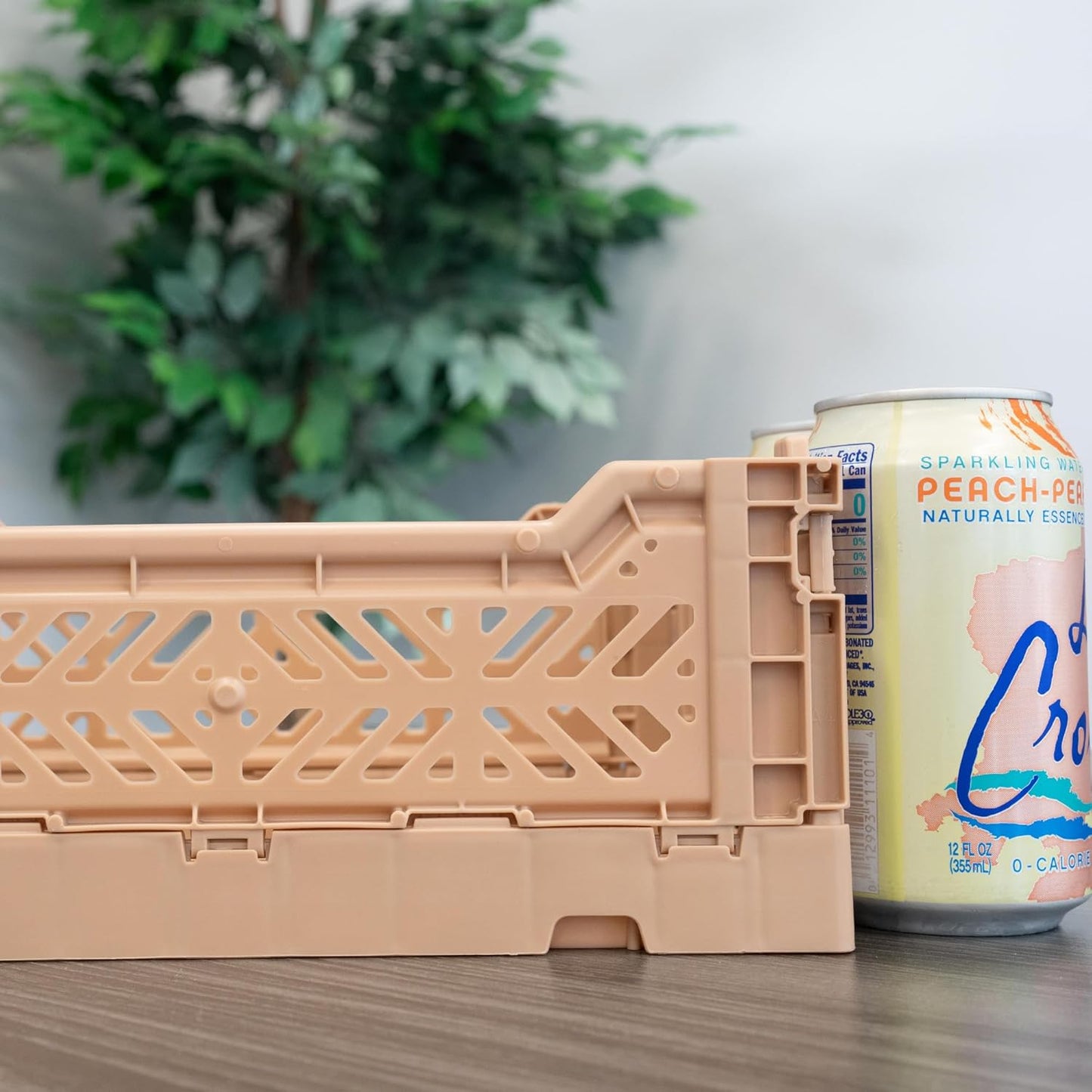 Collapsible Storage Box, Foldable Crate Organizer Bin with Handle, Stackable Crates for Home Organization (Pastel, 4L - 6-Pack)