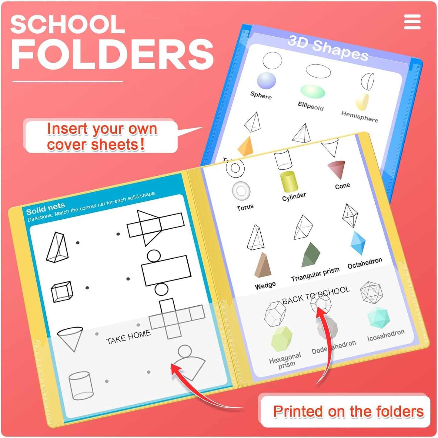 Henoyso 24 Pcs Folders with Pocket School to Home Folder Heavy Duty 2 Pocket Homework Folders with Clear Front Pockets for School Students Parent Teacher Communication (Red,Yellow,Blue,Green)