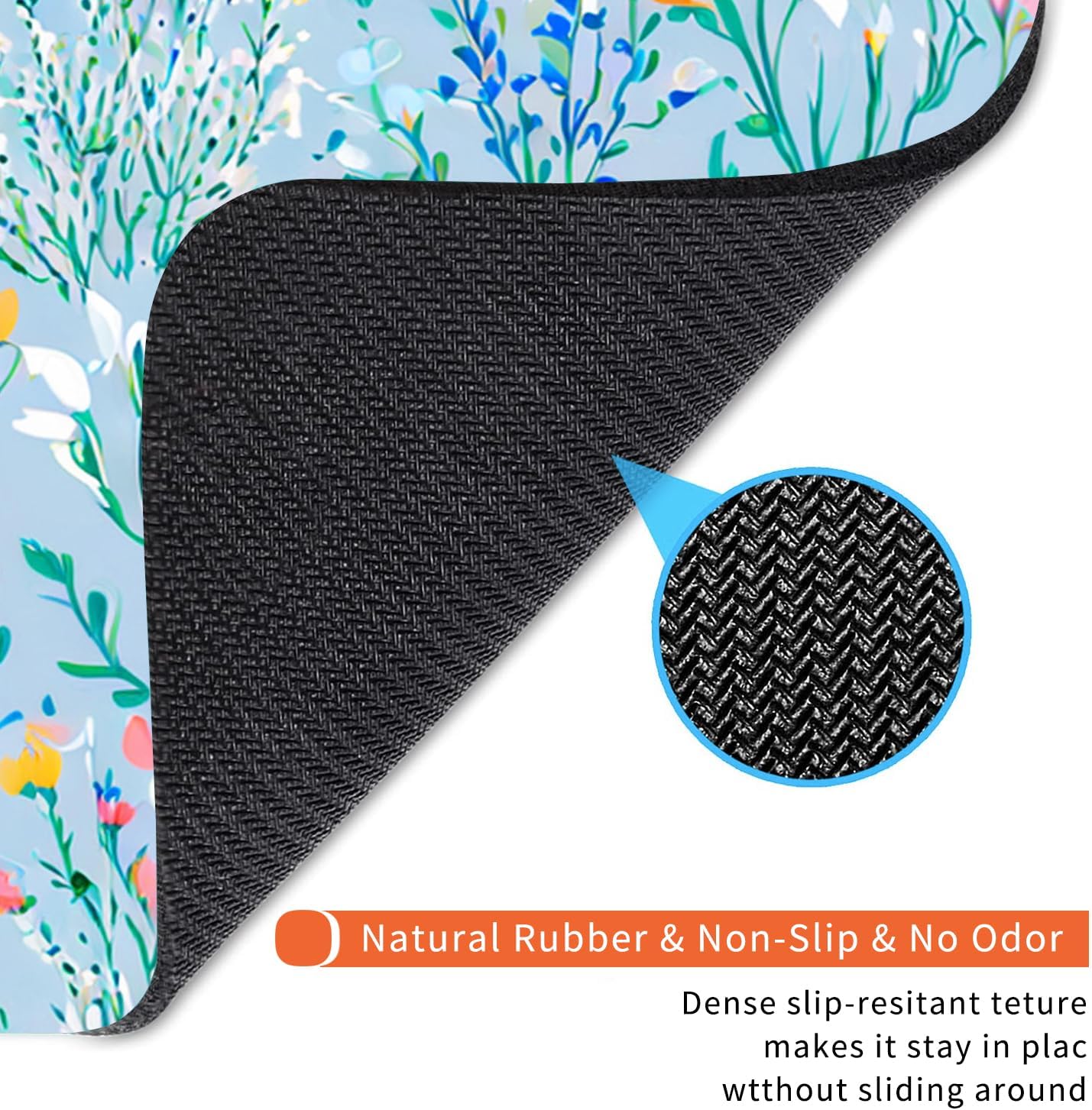 Square Mouse Pad Plants,Personalized Premium-Textured Custom Mouse Mat Design,Washable Mousepad Lycra Cloth,Non-Slip Rubber Base Computer Mouse Pads for Wireless Mouse