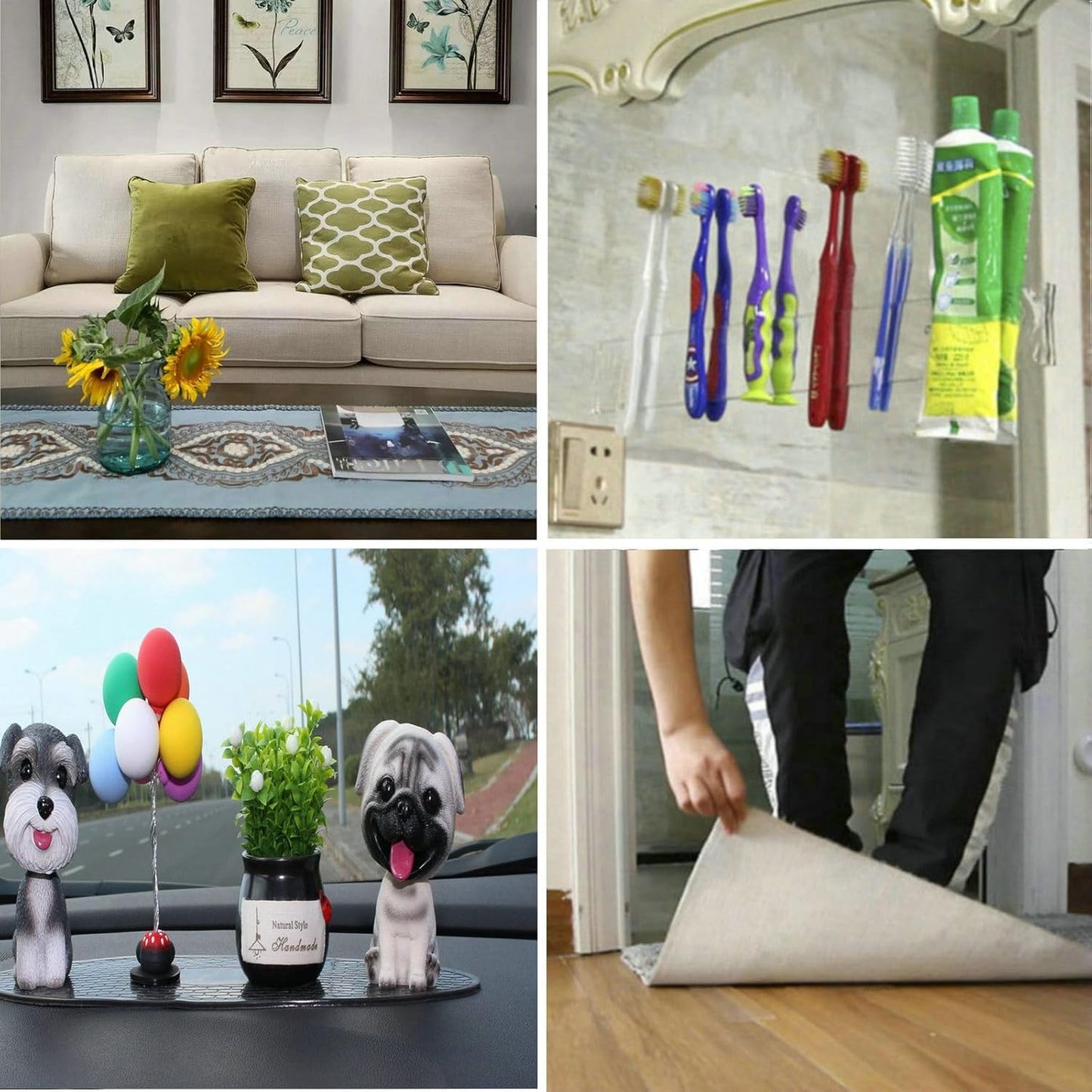 Double Sided Tape Heavy Duty, 16.5FT Nano Double Sided Adhesive Tape, Clear Mounting Tape Picture Hanging Adhesive Strips, Removable Wall Tape Sticky Poster Decor Carpet Tape