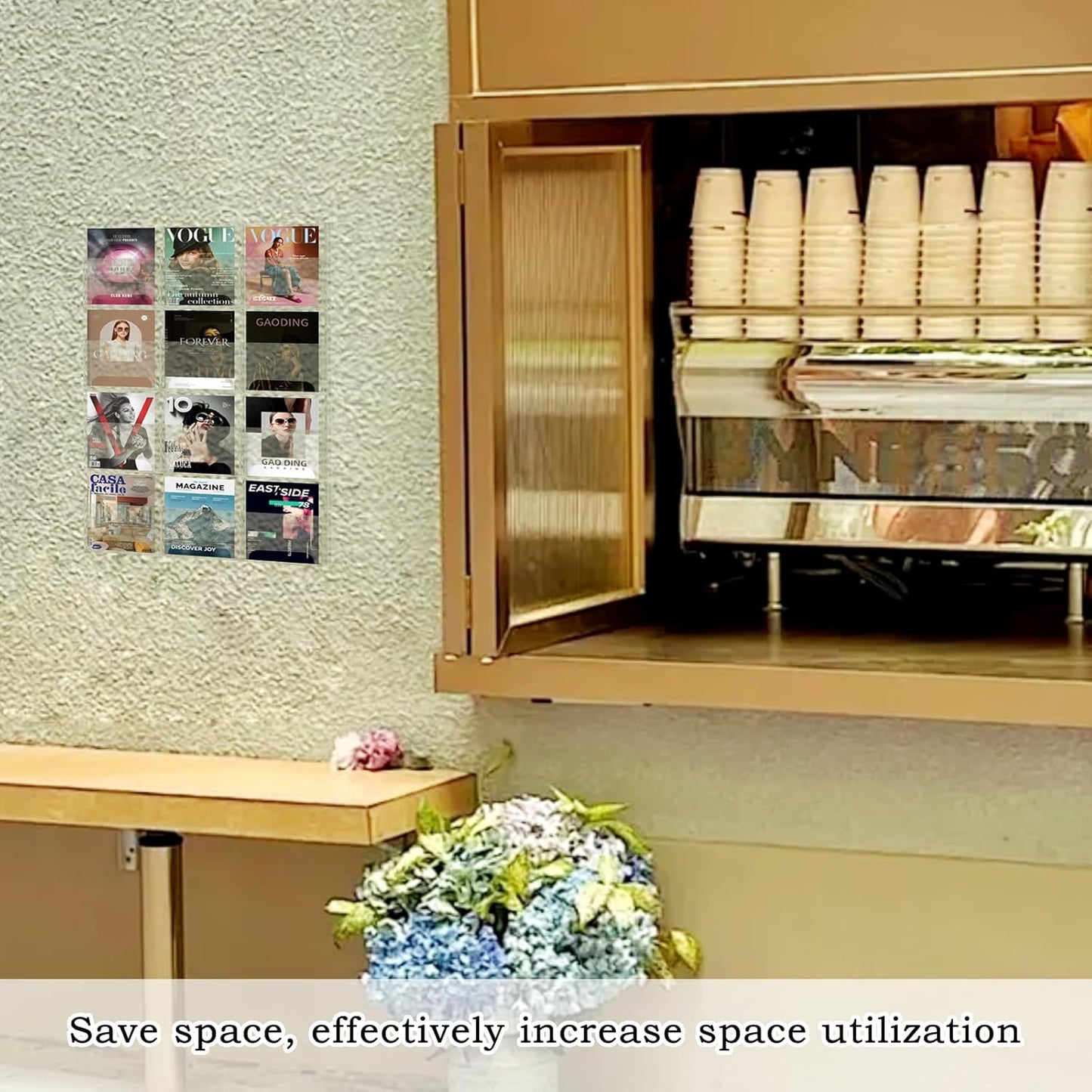 Nalwort Acrylic Brochure Pamphlet Holder, 12 Magazine Holders, Clear Brochure Display Stand Wall Mount, Trifold Flyer Rack, Literature Storage Rack for Home, Offices, Waiting Room