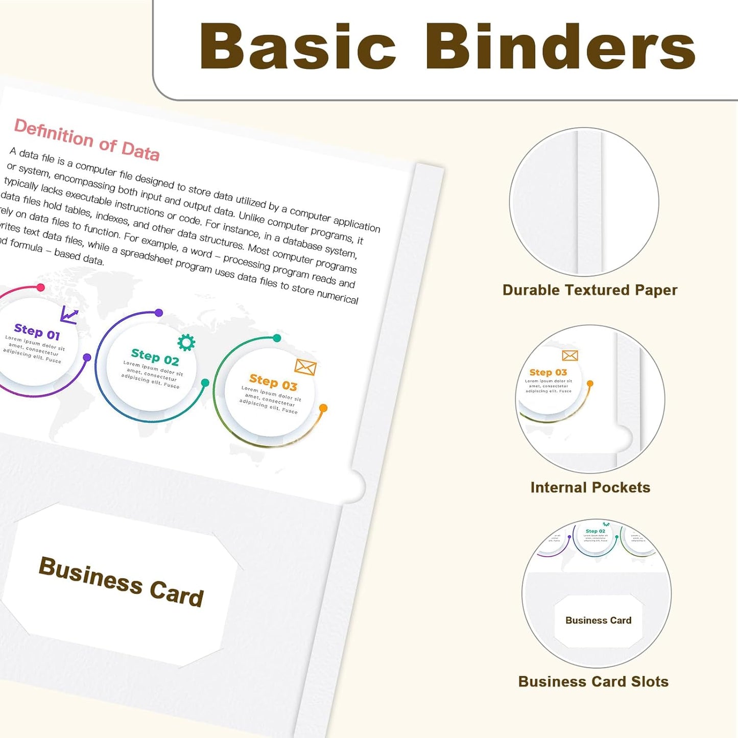 Folders with Pockets, LAYZZ 60 Pack Paper Pocket Folders, 2 Pocket File folders Fits Letter Size Paper, for School Office and Home (White)