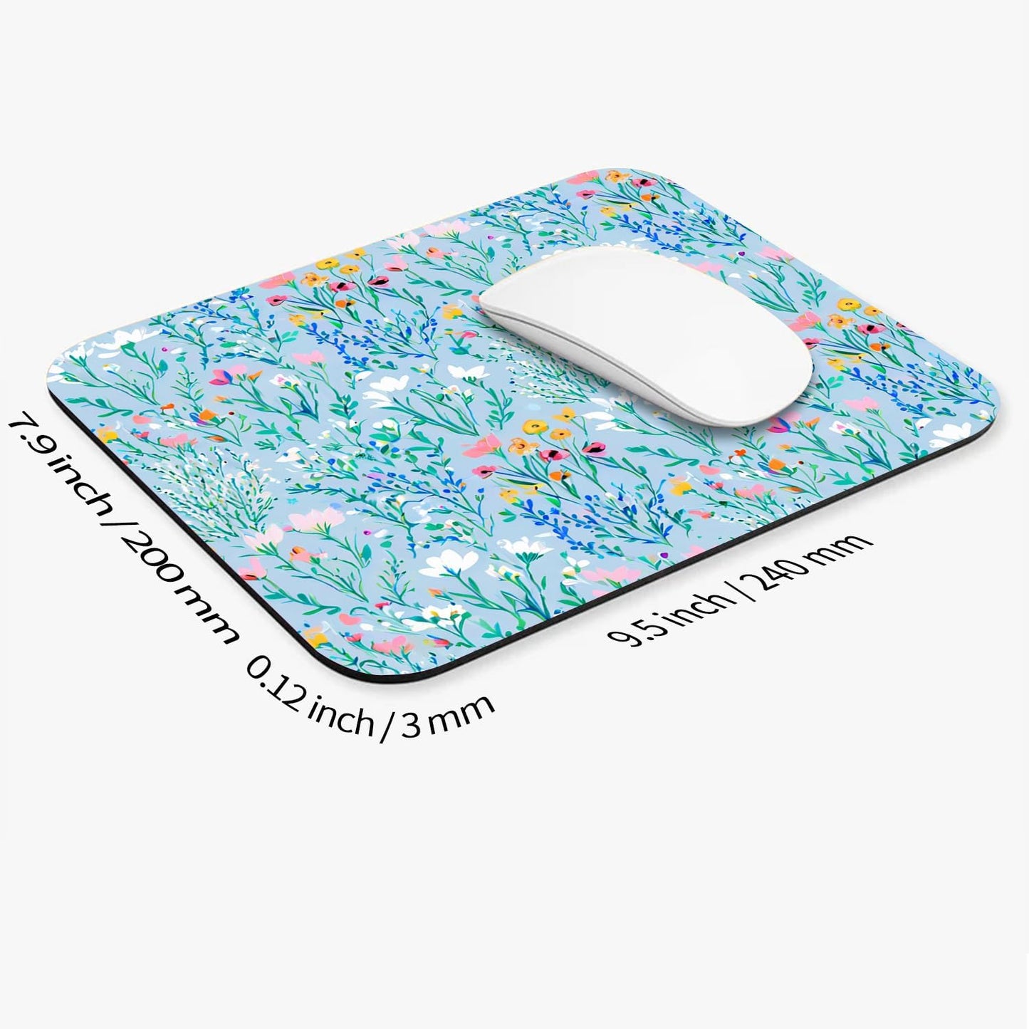Square Mouse Pad Plants,Personalized Premium-Textured Custom Mouse Mat Design,Washable Mousepad Lycra Cloth,Non-Slip Rubber Base Computer Mouse Pads for Wireless Mouse