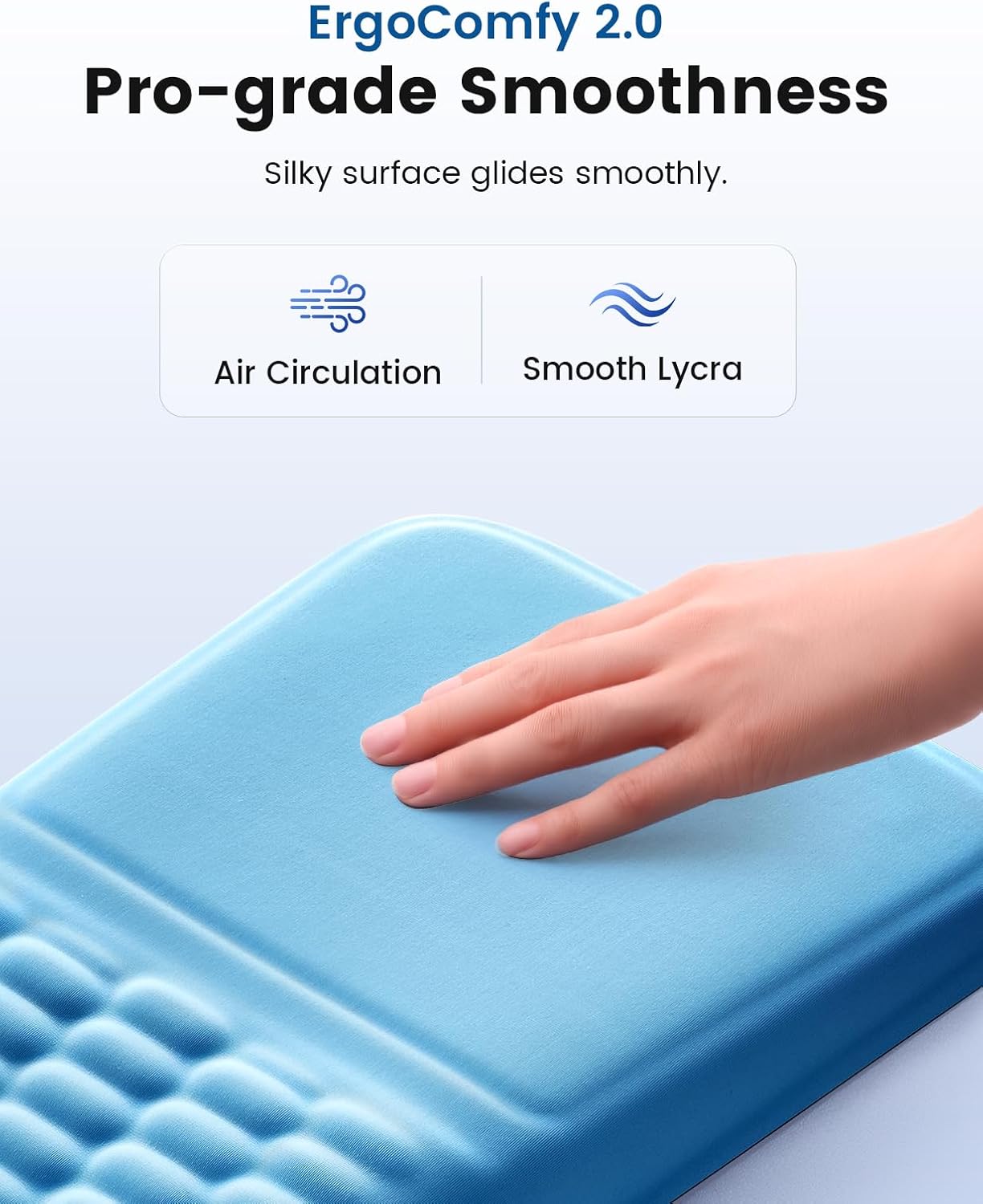 Vaydeer Ergonomic Mouse Pad with Wrist Rest – Memory Foam Mouse Pad with Wrist Support & Massage Bulge, Non-Slip PU Base, Relieves Carpal Tunnel Pain – Ideal Mouse Wrist Rest for Office & Home (Gray)