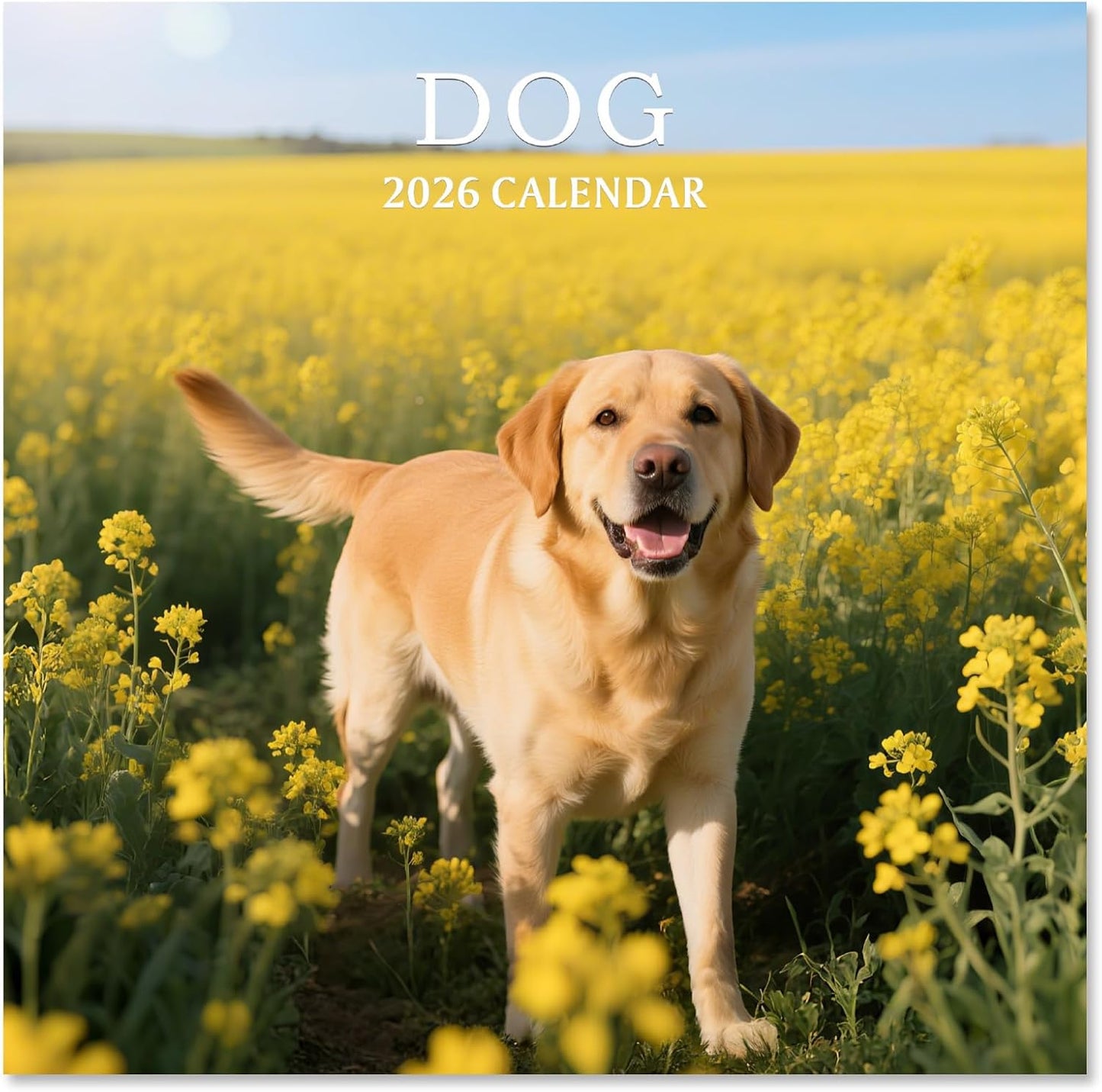 2026 Calendar, 2026 Wall Calendar, Monthly Calendars 12 Month Pet Dog 12" x 24" Opened, Thick Glossy Paper for Organizing Planning, Ideal for Home Office