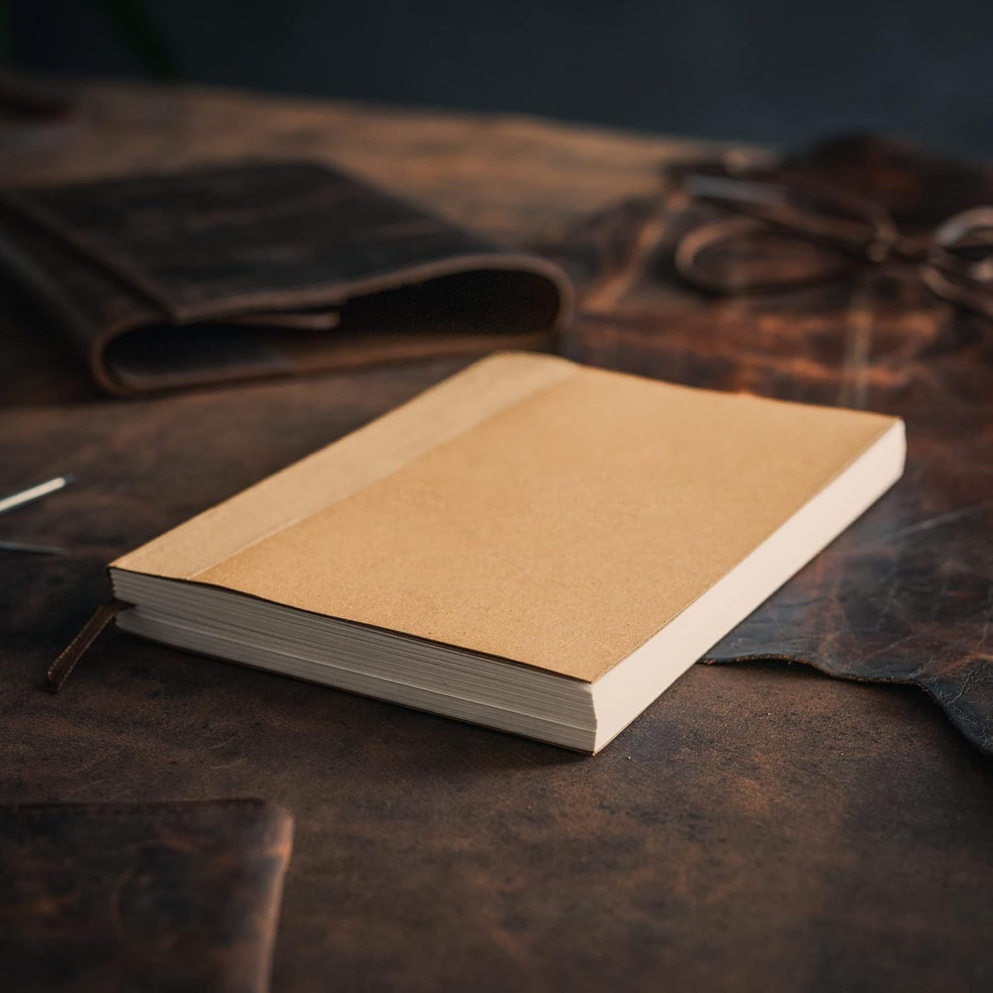 moonster Dot Grid Journal Notebook Paper for Refillable Leather Journals – A5 Hardcover 70gsm Dotted Notebooks for Work 8.25 x 5.75 Inches with 320 Page Refill Note Book and Helpful Bookmark