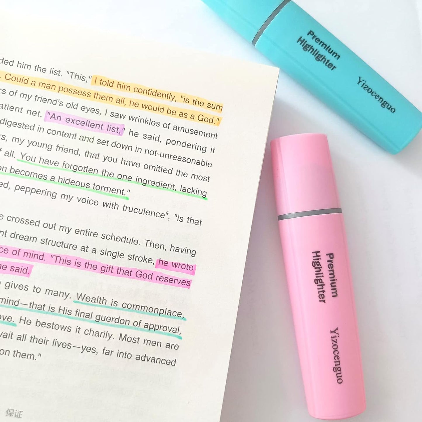 Highlighters Assorted Colors, 6 Pastel Highlighters Chisel Tip Marker Pen, for Adults Kids Students, Office School Supplies