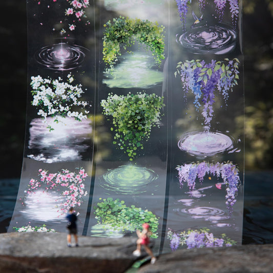 Alideco 6pcs Decorative Adhesive Tapes Vintage riffles in The Flowers PET Tape Great for Bullet Journal Supplies, Arts, Scrapbook, DIY Crafts, Planners (lianyi)