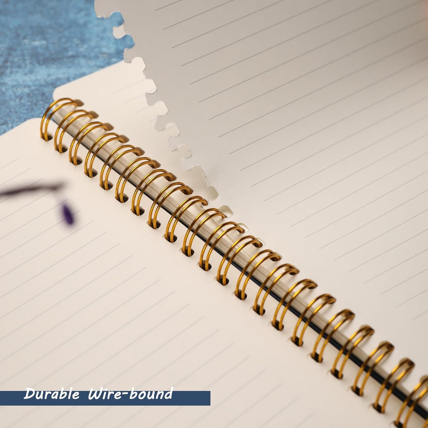 Spiral Notebook for Women, Durable A5 Leather Hardcover Notebooks, 140 Lined Pages, Cute Notebooks for Perfect Supplies at School, 8.3 x 6.2 in