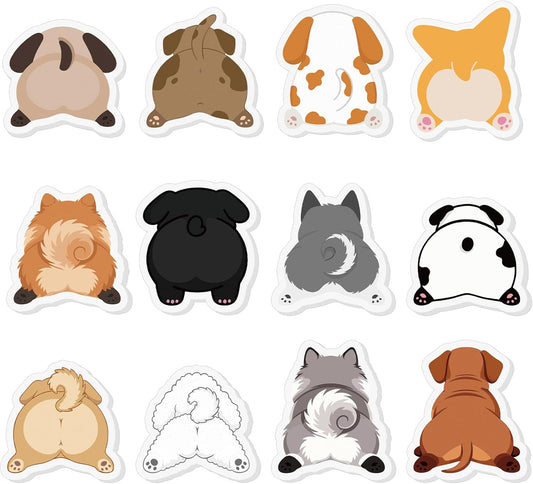 Yinder 24 Pads Cute Sticky Notes Fun Kawaii Animal Sticky Notes Pads Bulk Cartoon Memo Self Adhesive Gift for Christmas Veterinary Office School Tab Party Supplies (Cute Dog)