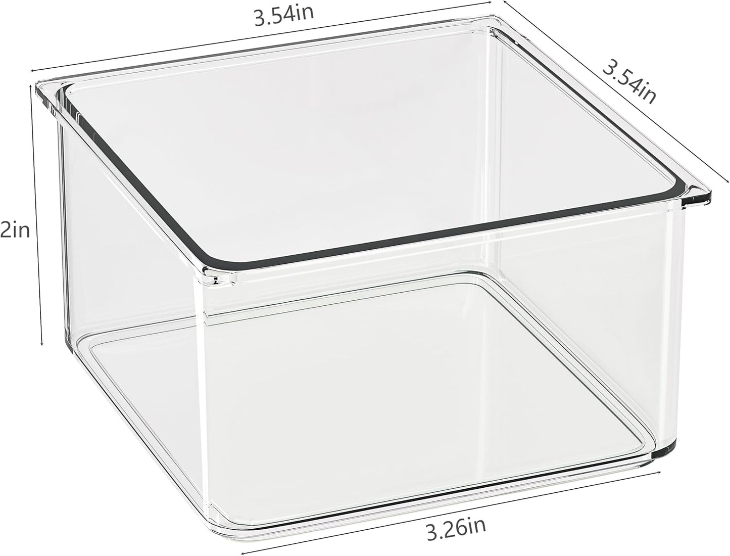 Hudgan 24 Pcs Small Drawer Organizer BinsSet, Stackable Drawer Divider Trays for Makeup Vanity, Bathroom, Office Desk, Straight Sides Tray Perfect for Craft Supplies, Cosmetics