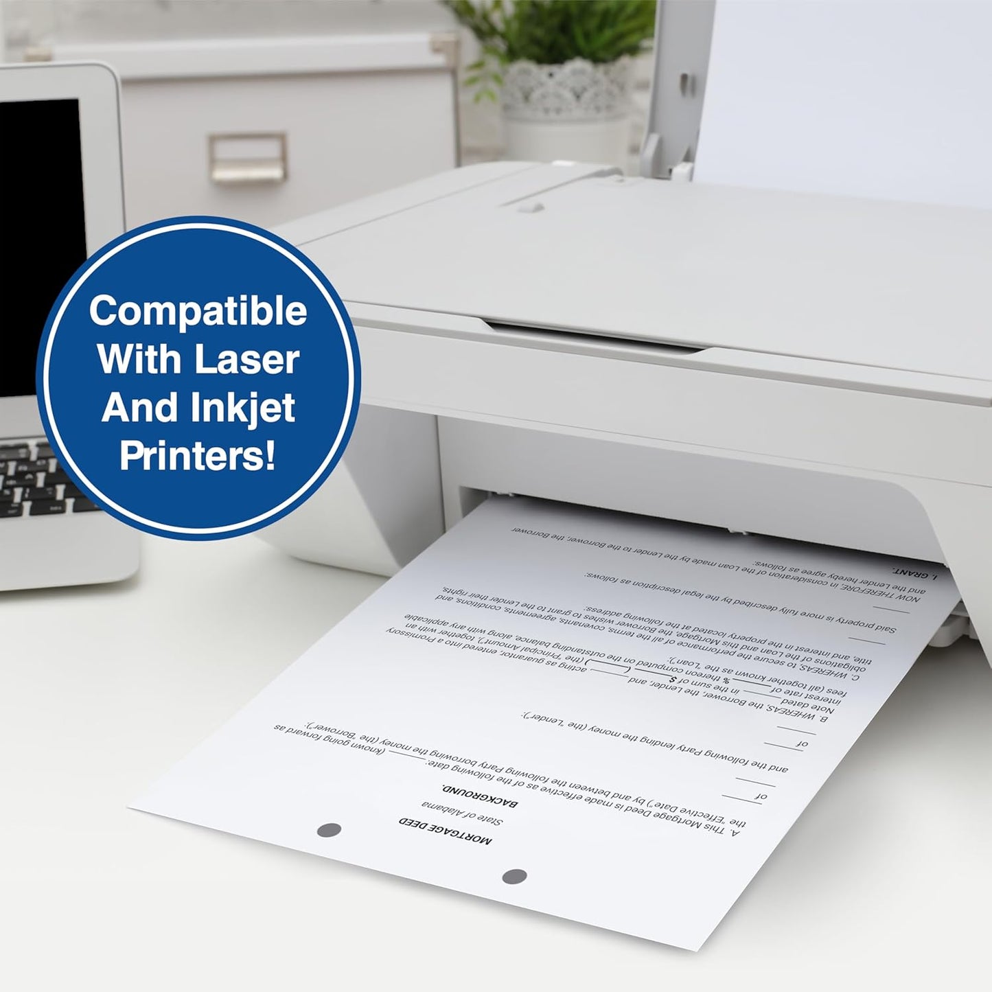 PrintWorks Professional 2 Hole Punch Top Paper - Pre-Punched for Folders, Binders, & Clipboards - Made in the USA - 500 Sheets - 8.5" x 11" - 20 lb - 92 Bright White (04110)