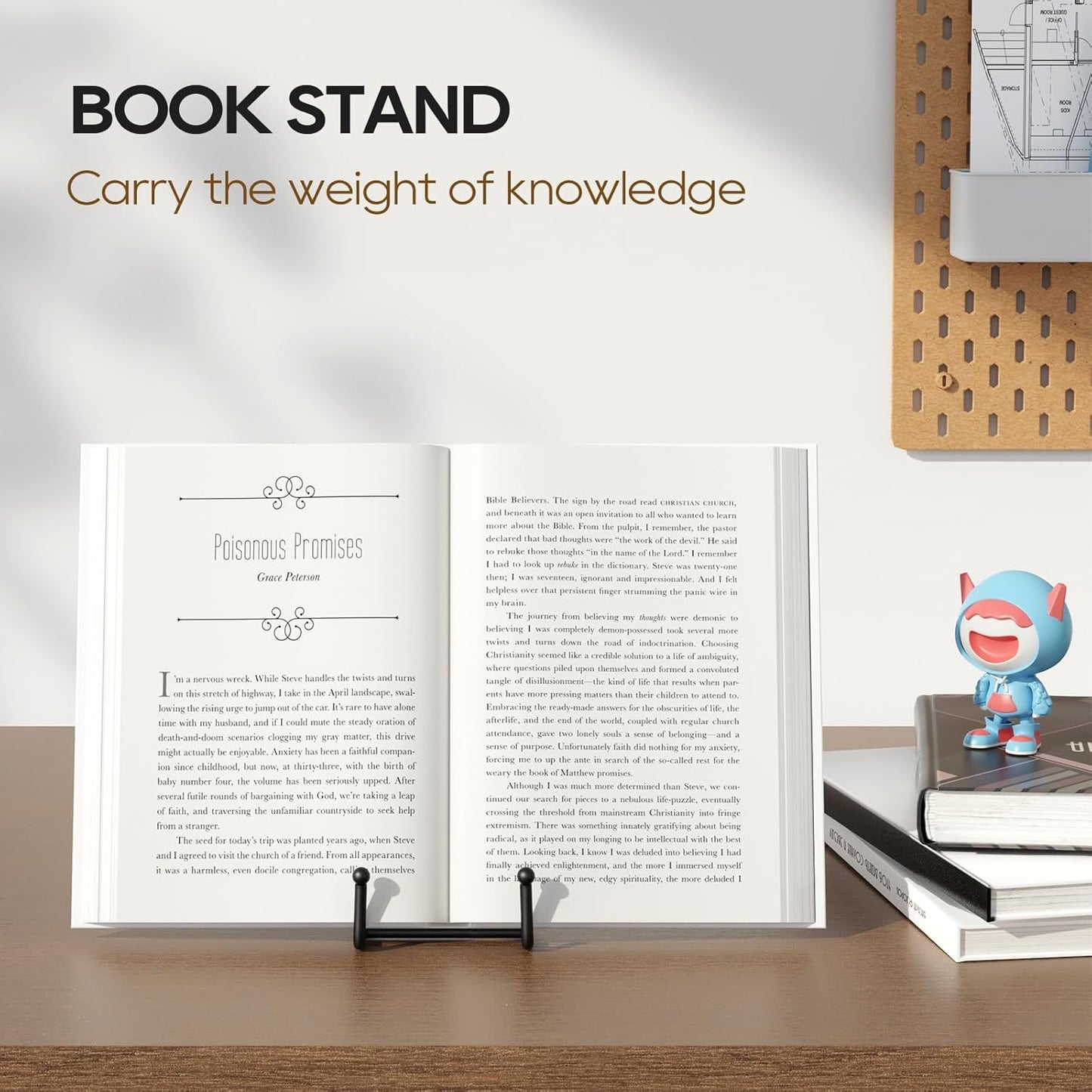 HONGYUTAI 3 Pack 3 Inch Plate Stands for Display Picture - Small Table Top Display, Decorative Metal Frame Holders for Book, Photo and Platter, Tabletop Art, Black