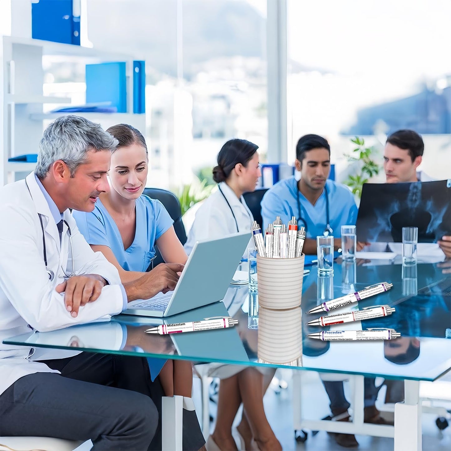 Idealmuzik Pharmacy Pens Set – Fun Medical-Themed Ballpoint Pens for Pharmacists,Nurse,Pharmacy Students,and Healthcare Workers – Smooth Writing Pens for School,Journaling,or Work – 8 Pack