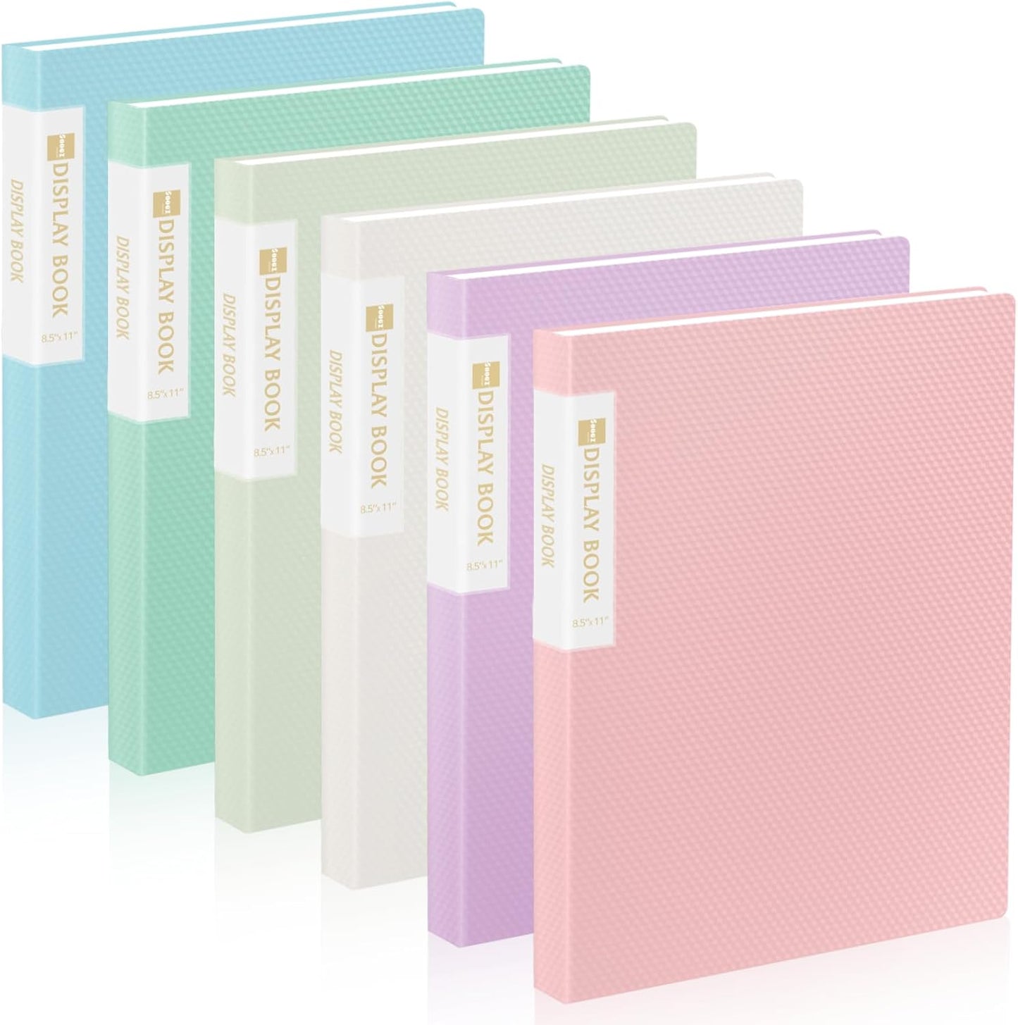 6 Pack Binder with Plastic Sleeves 18-Pocket, Displays 36 Pages, Sooez 8.5x11 Presentation Folders with Clear Sheet Protectors, Art Portfolio Binder for Certificate & Office Project Folder