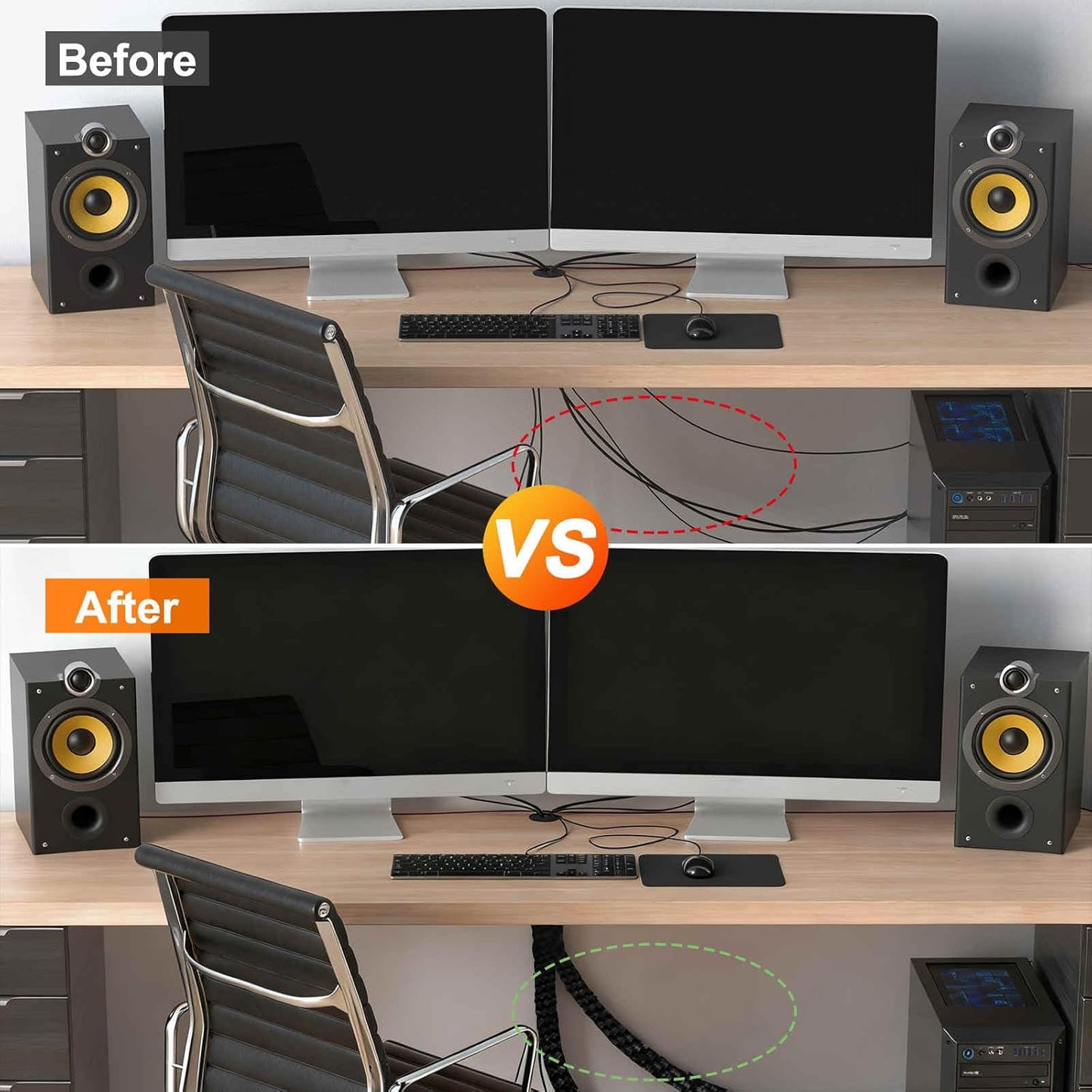 MECCANIXITY 3ft Braided Cable Sleeve, 5/8" ID 200C High Temperature 1500V Fiberglass Wire Insulation Cord Protector Organizer Wires Management for Motor Engine Fuel Line, Black