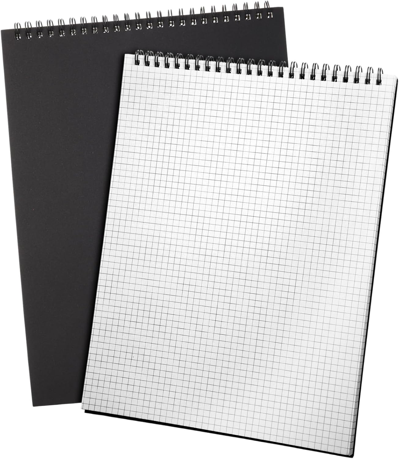 Top Spiral Graph Paper Notebooks 8.7 X11.4 Inch A4 Grid Paper Notepad 70 Sheet Memo Steno Pad for Engineering Writing Sketching Drawing School Office Supplies (1 Pack,Black)