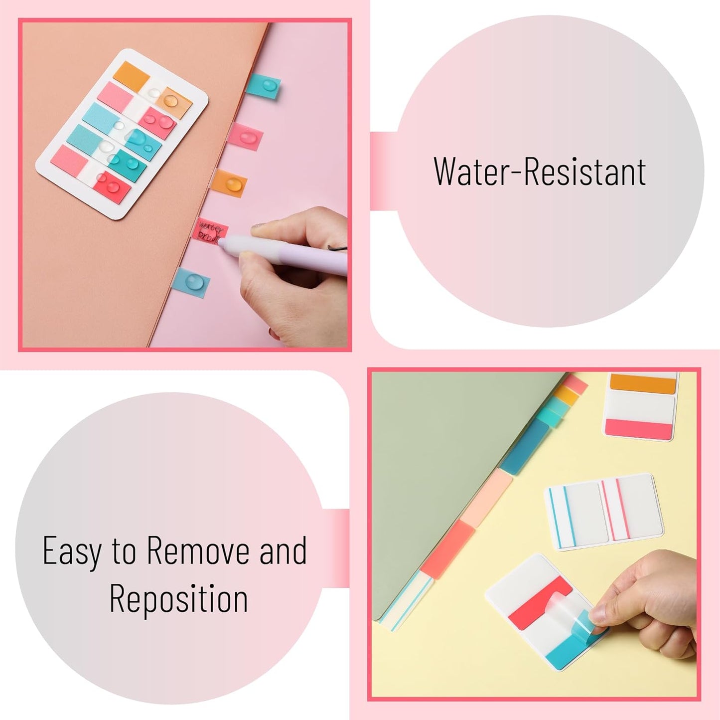 Mr. Pen- Sticky Index Tabs, 500 Pcs, 21 Sets, Colorful Sticky Tabs for Notebooks, Page Markers, Page Tabs for Binders, Page Tabs Sticky Tabs for Books, Notebook Tabs, Book Sticky Tabs for Notebooks