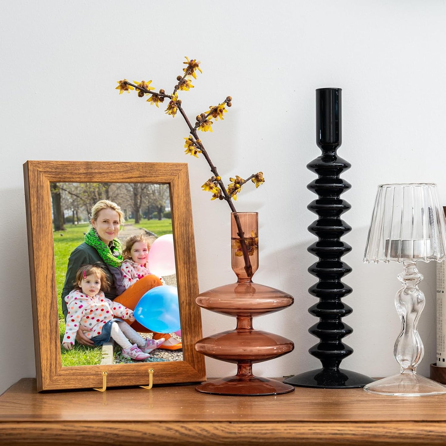 IBosins 5 Pack 8 Inch Plate Holder Display Stands, Large Metal Gold Frame Stand for Picture, Book, Photo Easel, Creation, Collectibles