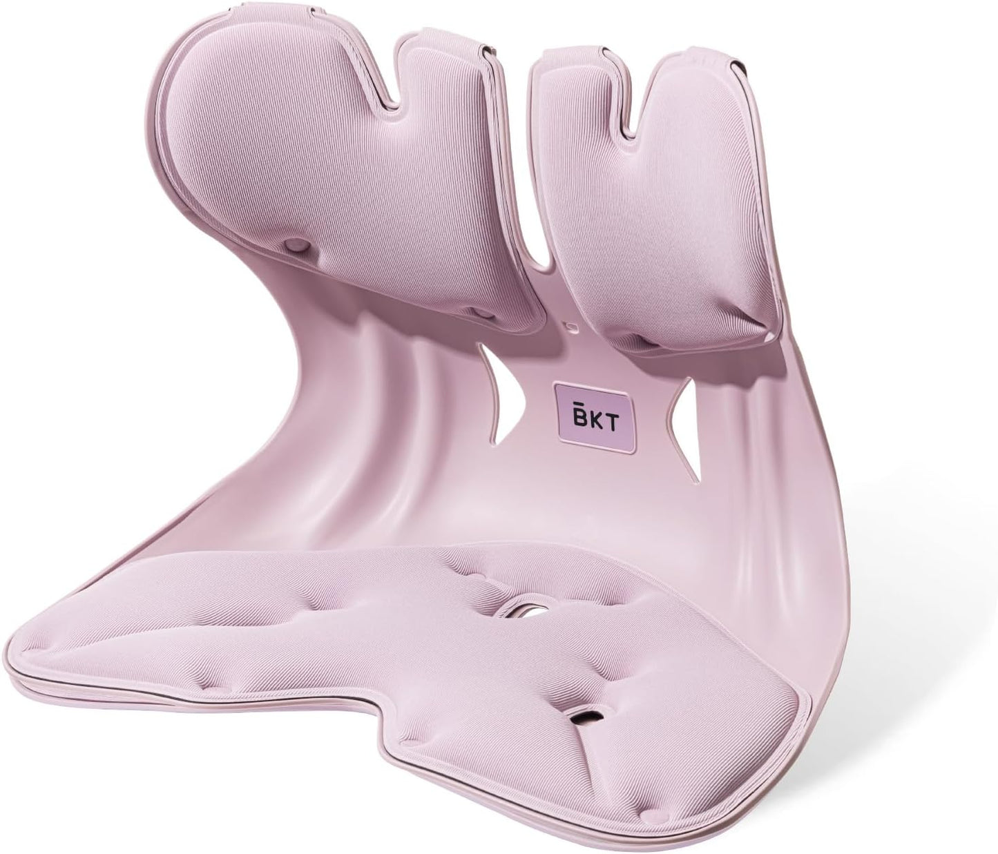 BKT Lumbar Support Seat Cushions Ergonomic Office Chair for Students Office Workers Nursing Mothers Long Sitting Outdoor Fishing Floor Chair (XL-Pastel Lilac)