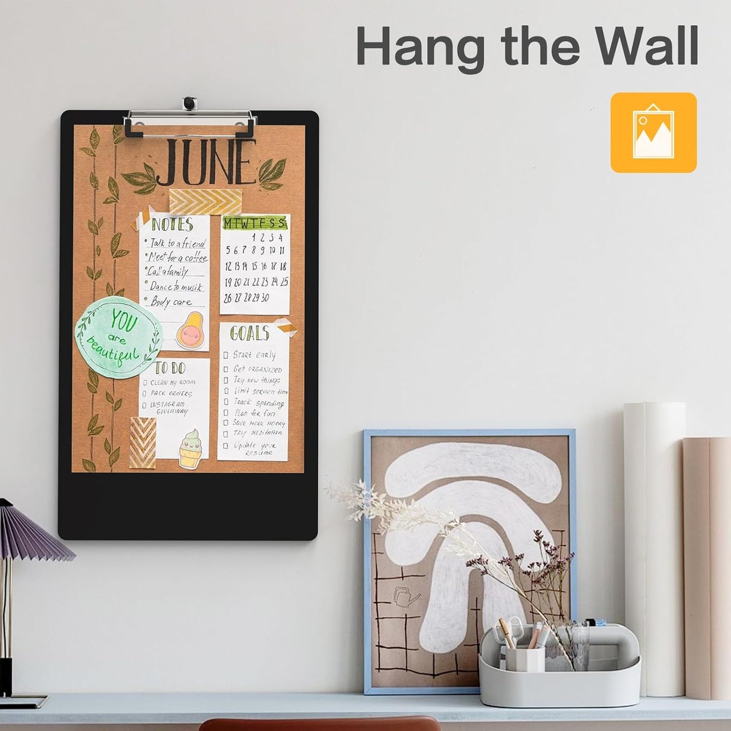 Legal Size Clipboard Set of 6, 8.5 x 14 Black Plastic Long Clip Board with Low Profile Clip, 9 x 15 in, Suitable for Legal Lawers and Business, School & Office Supplies