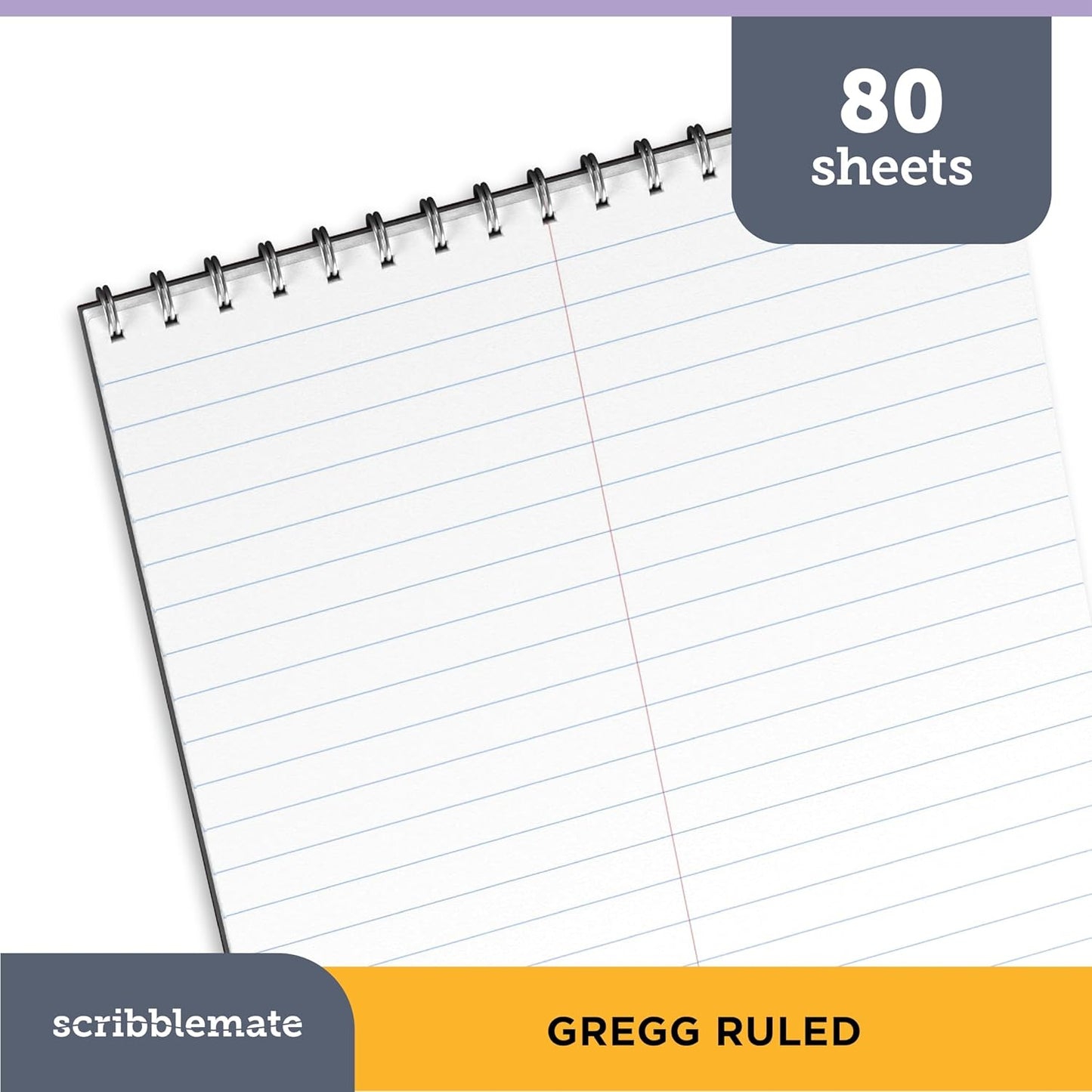 Steno Pads Spiral 6x9 Assorted Colors Notebooks for Work, 80 Sheets Top Spiral Notepad Stenographer Steno Books (12 Pack, Soft Colors)