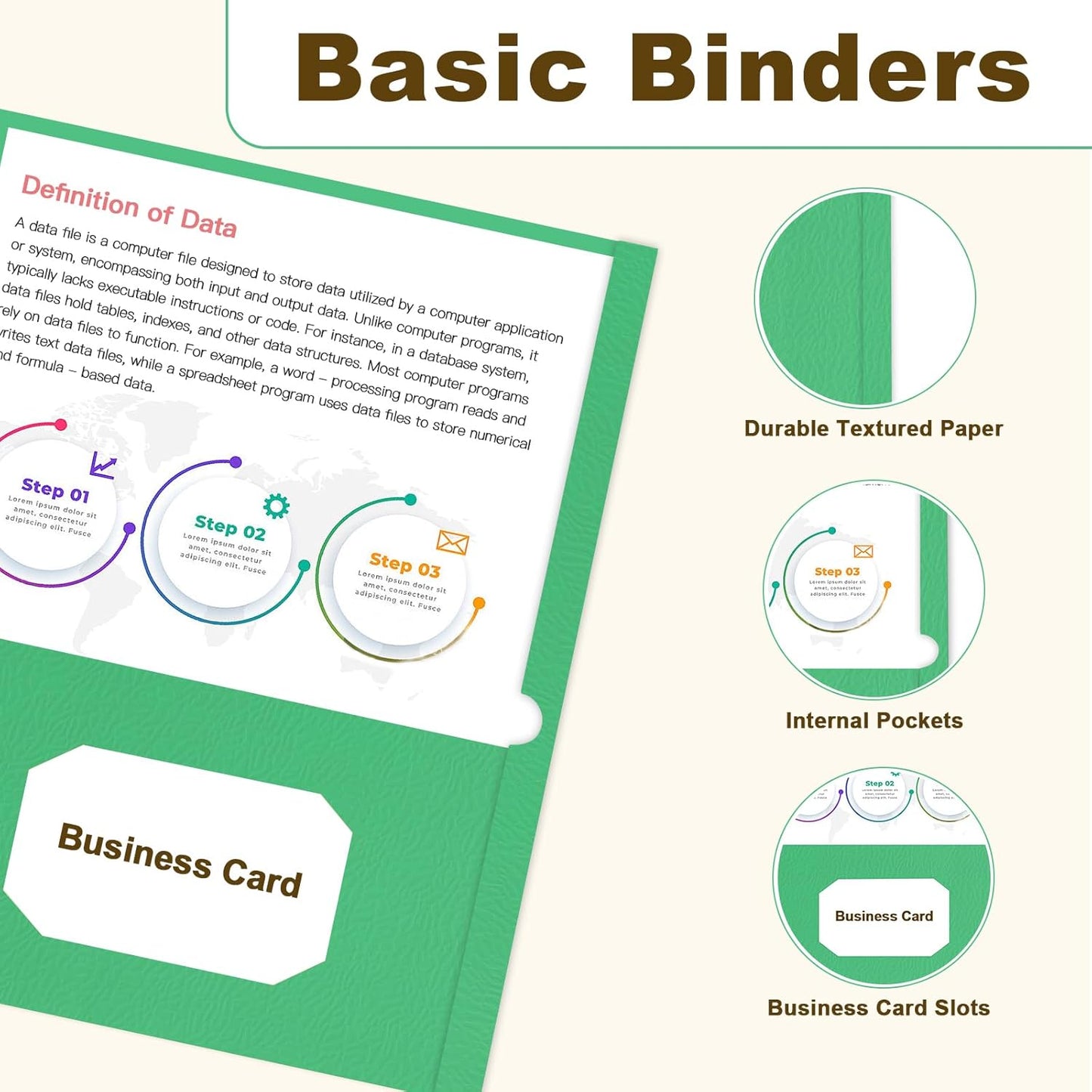 Folders with Pockets, LAYZZ 60 Pack Paper Pocket Folders, 2 Pocket File folders Fits Letter Size Paper, for School Office and Home (Green)