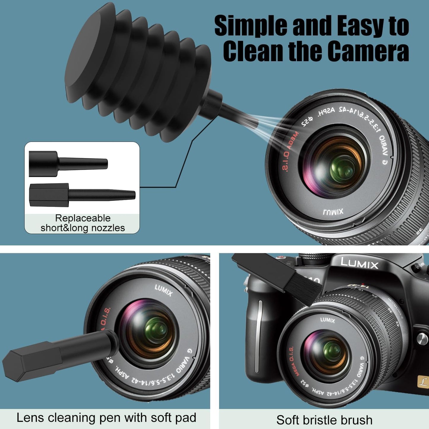 VICHYIE 20 in 1 Multifunctional Cleaner Kit for Electronic Devices, Keyboard Cleaning Brush, Headphones Cleaner Kit for AirPods, Multi-Tool for Cleaning Laptop, Earbuds, Camera, Cellphones (Black)