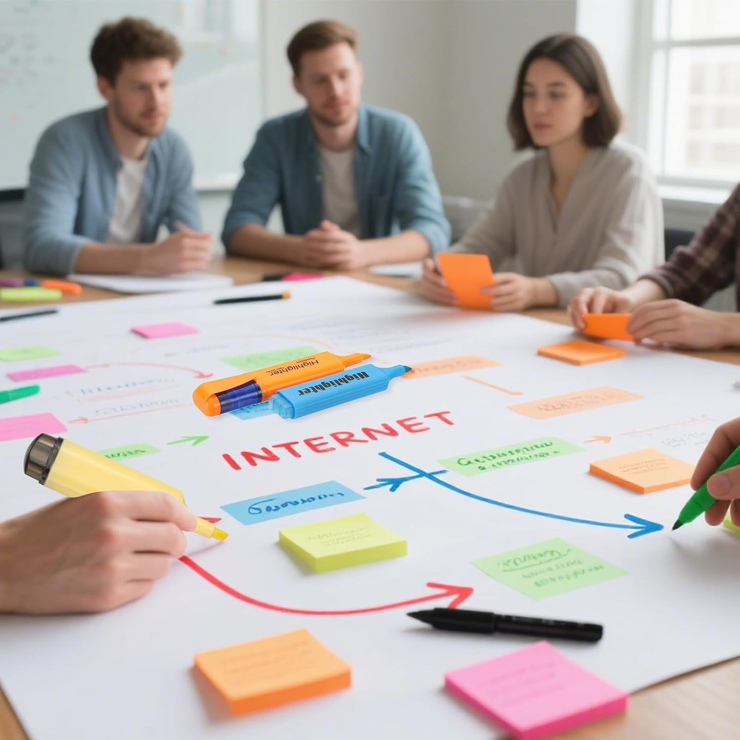 PATIKIL Cute Highlighters, 3 Pack no Bleeding High Lighters Colored Marker Pens Large Capacity Big Bulk Pastel for Office Supplies Books Journal Studying DIY Home, Green