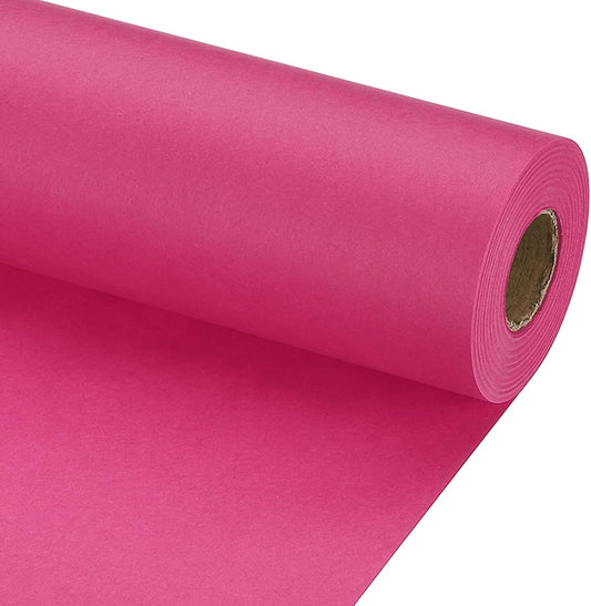 PATIKIL Wrapping Paper, 20" x 700"(59') 70 GSM Craft Paper Roll Kraft Packing Paper for Poster Bulletin Board, Gift Wrapping, Dark Pink